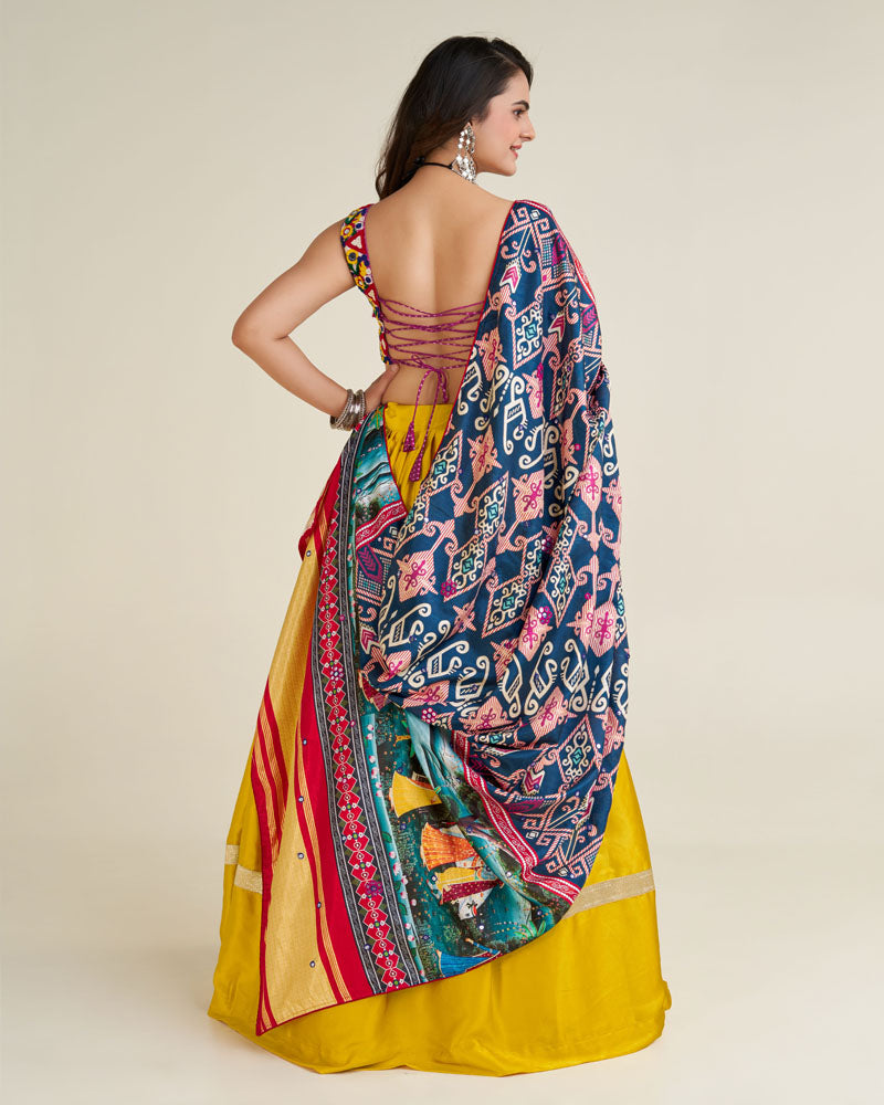 Dance into the garba night with grace and style .This stunning designer outfit is definitely the most amazing pick ππ