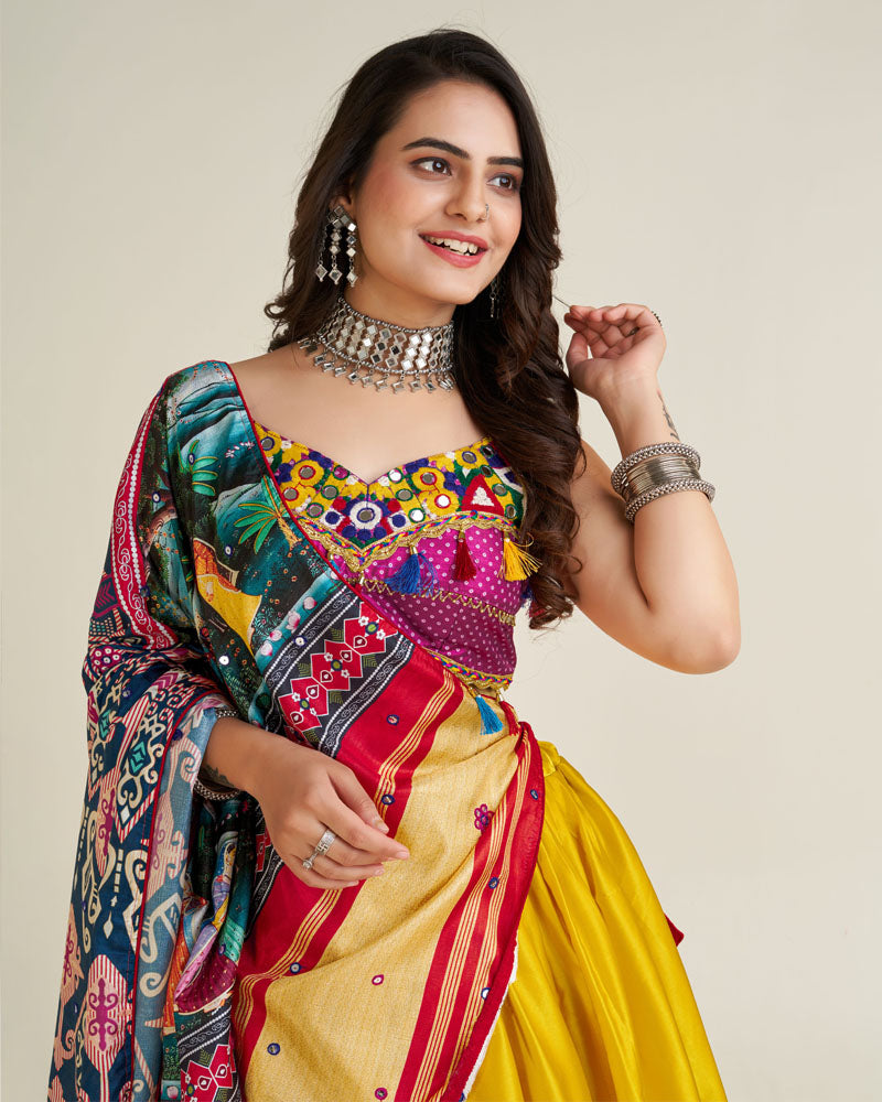 Dance into the garba night with grace and style .This stunning designer outfit is definitely the most amazing pick ππ