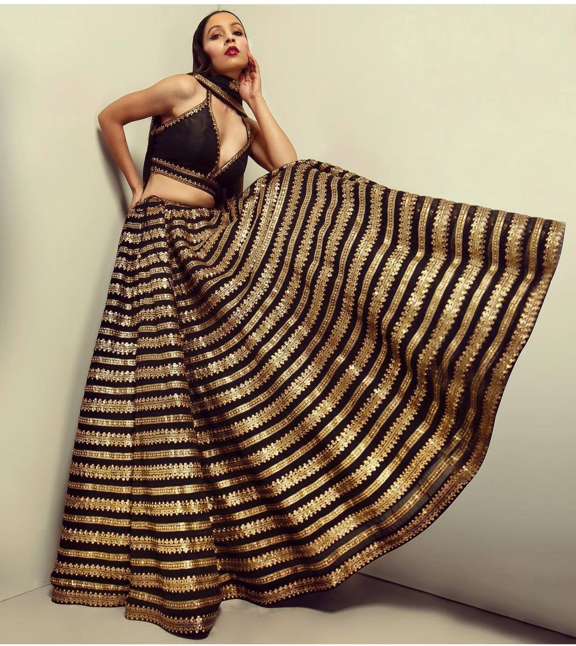 Shop this Designer Black Lehenga Set
