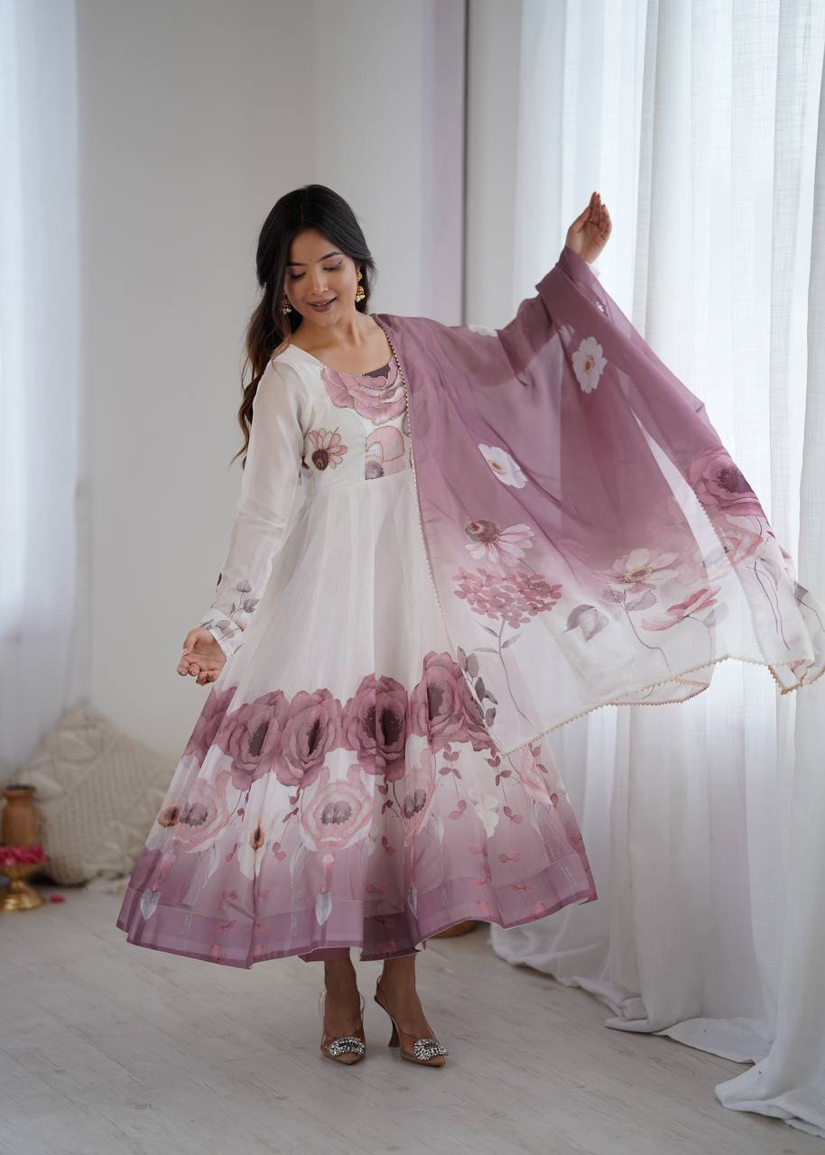 Festive Bloom Anarkali Set