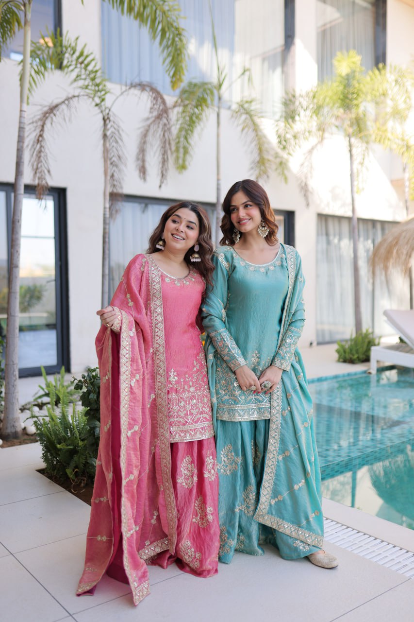 Premium Fendi Crush Sharara Set