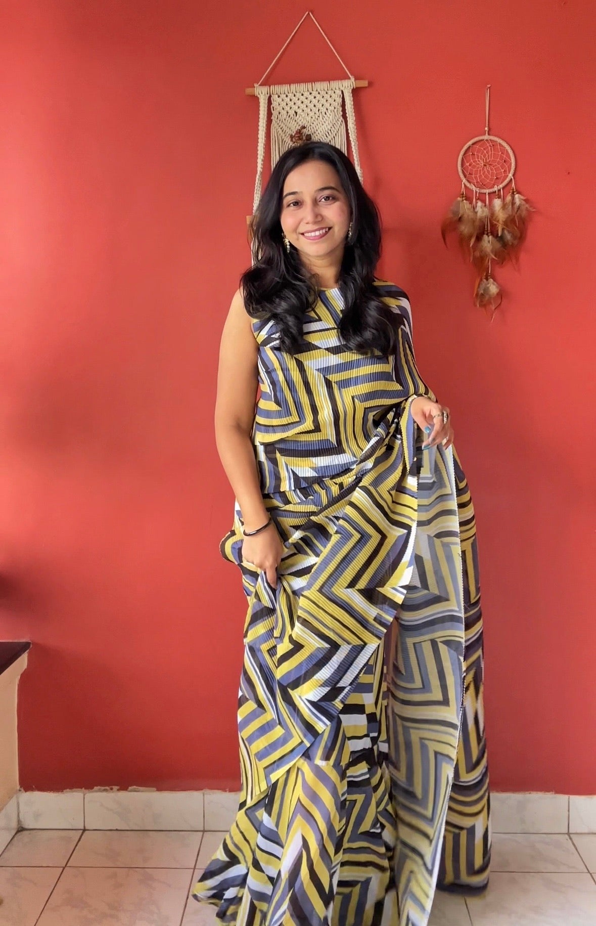 Get Ready this festive season with this pre Drapped saree Gown NEW