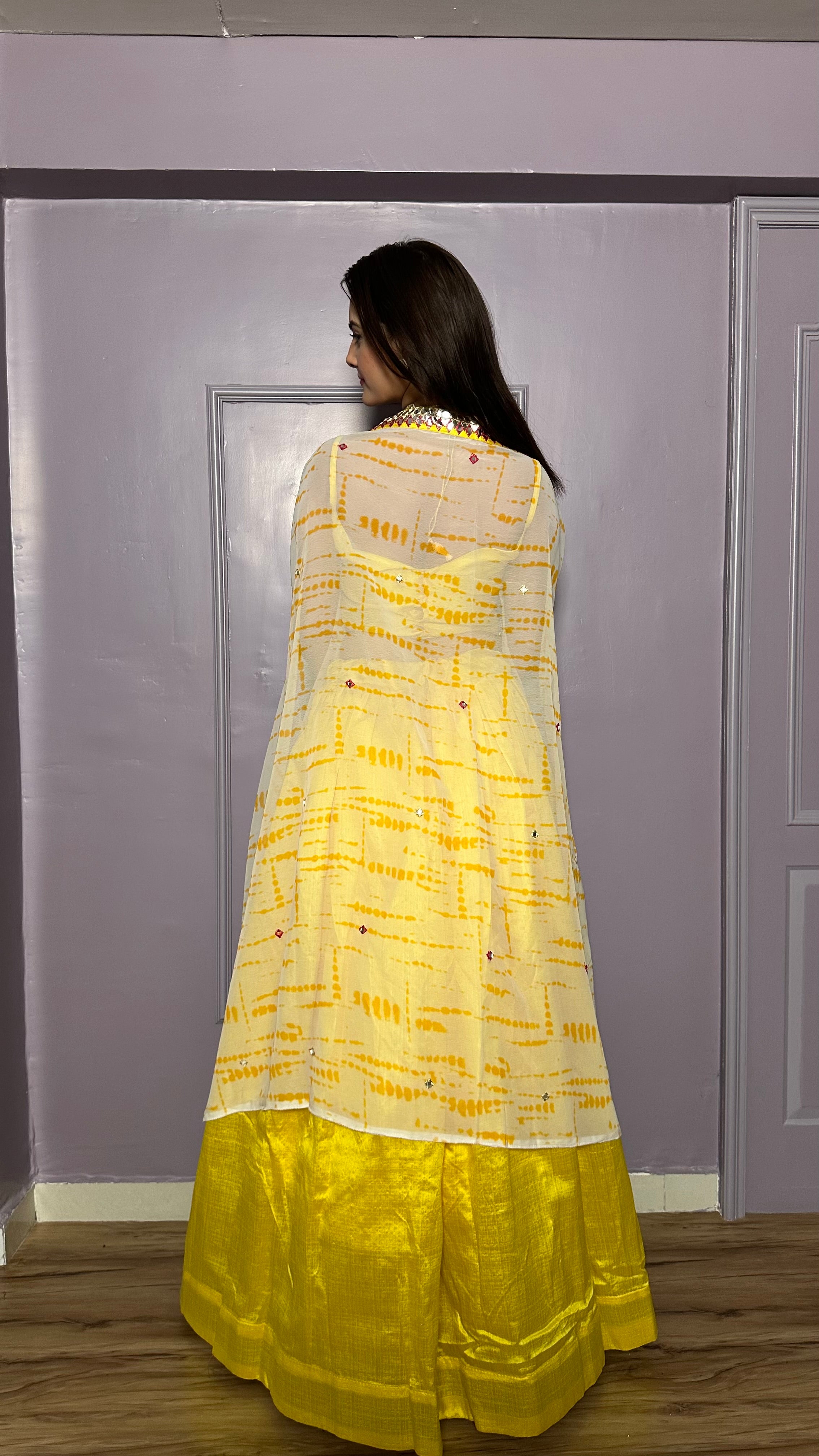This Festive Season, elevate your style with this Stylish Indo western Lehenga set