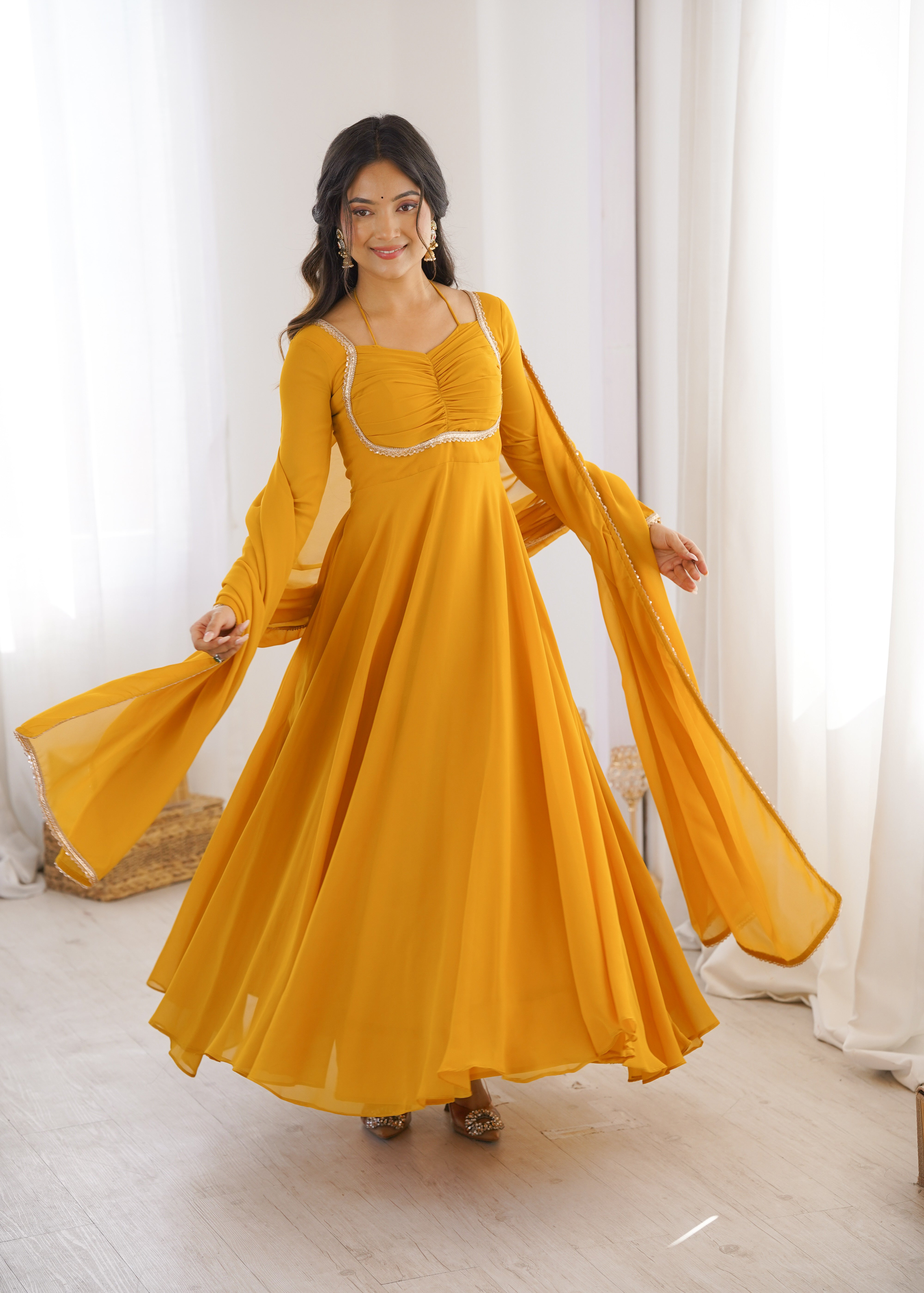 SOFT GEORGETTE ANARKALI GOWN SET
