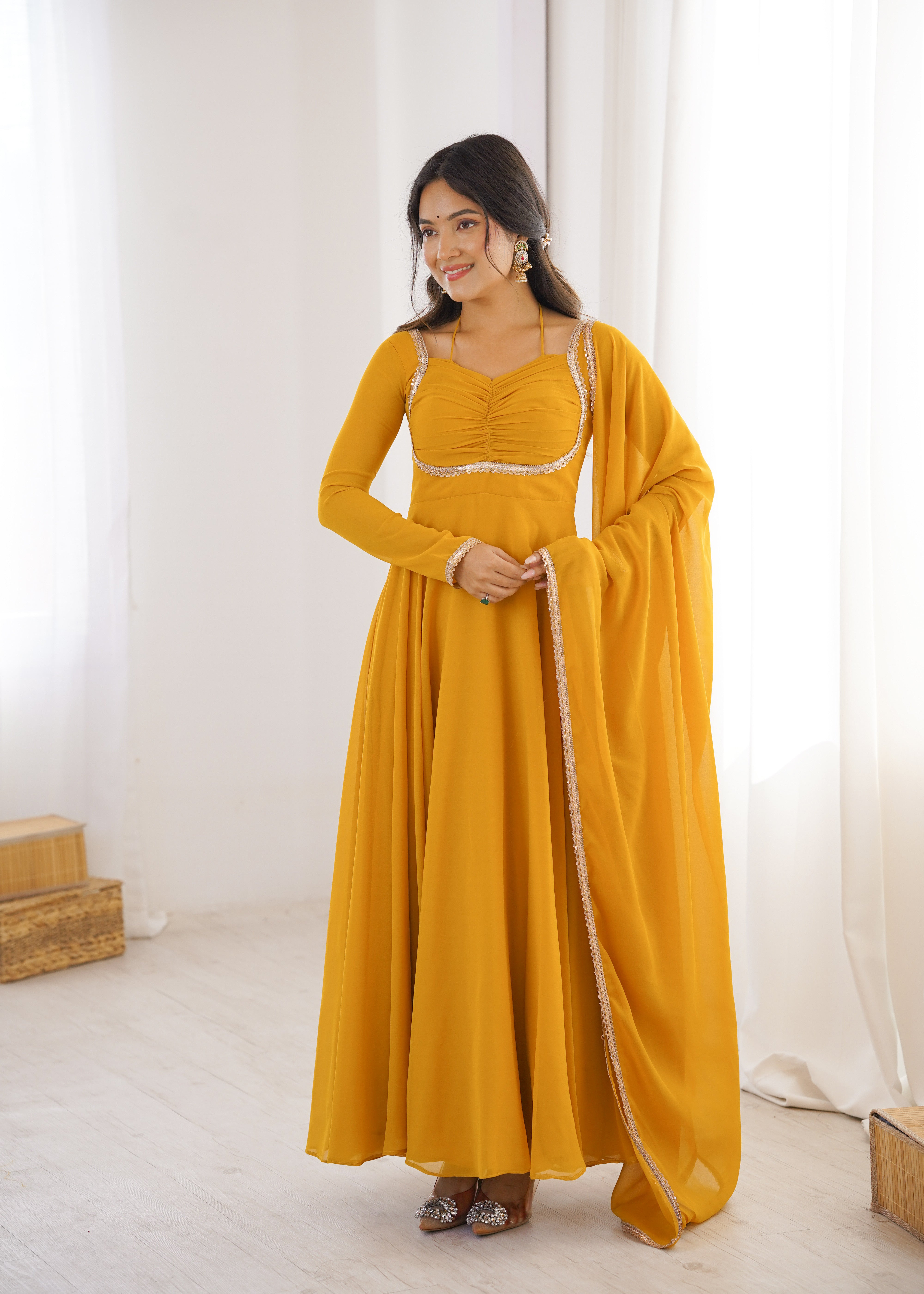 SOFT GEORGETTE ANARKALI GOWN SET