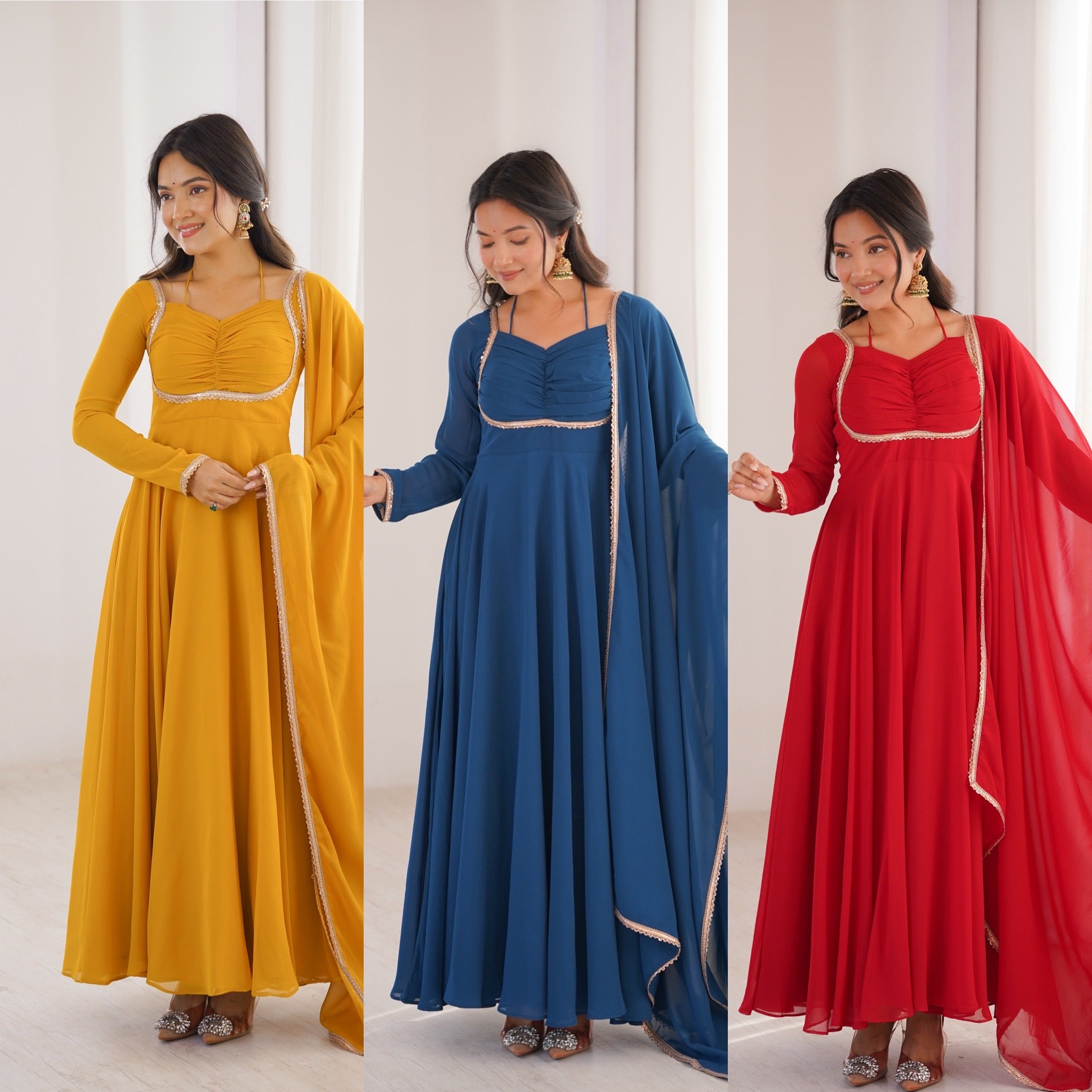 SOFT GEORGETTE ANARKALI GOWN SET