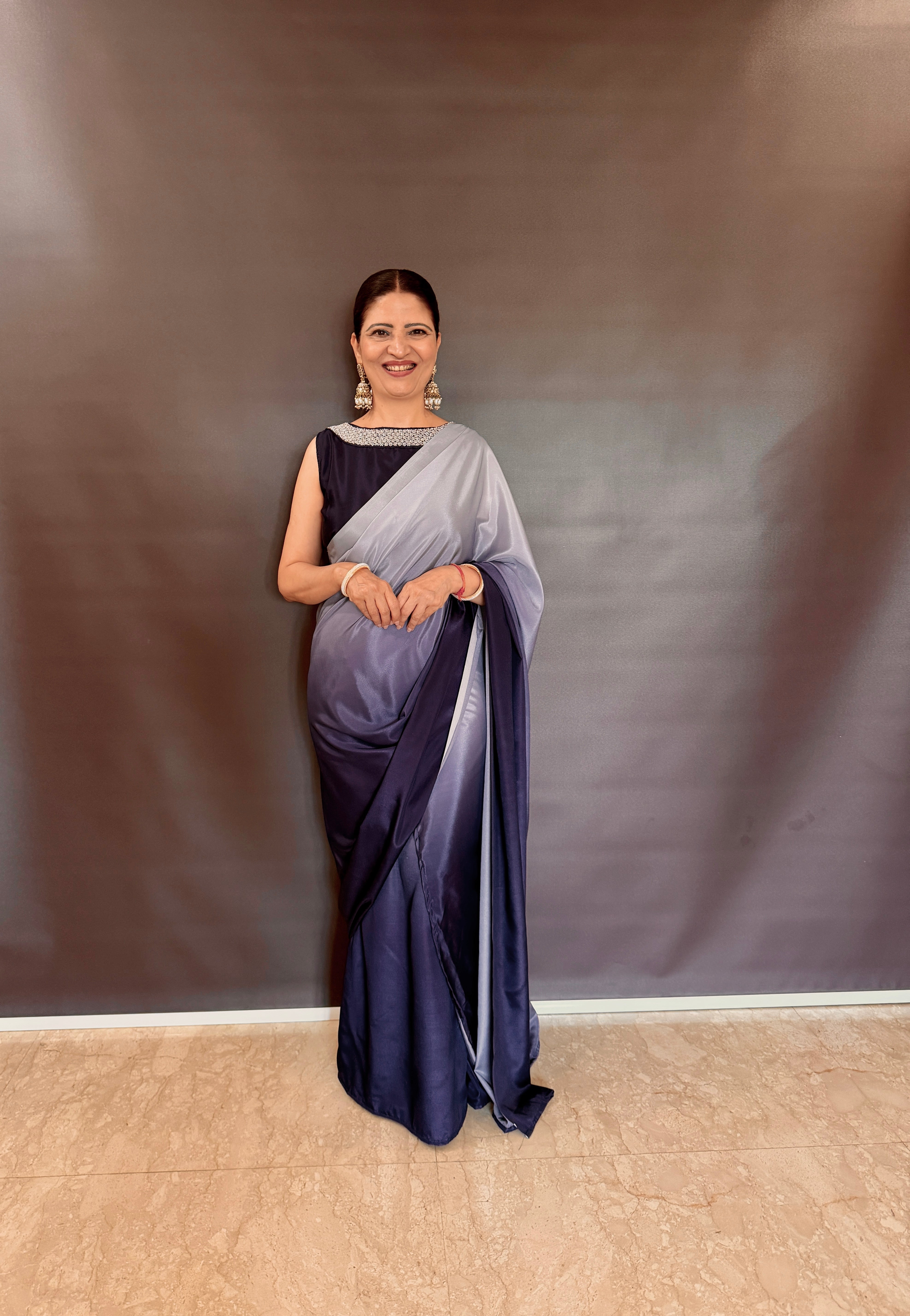 Fish Cut Gown Saree