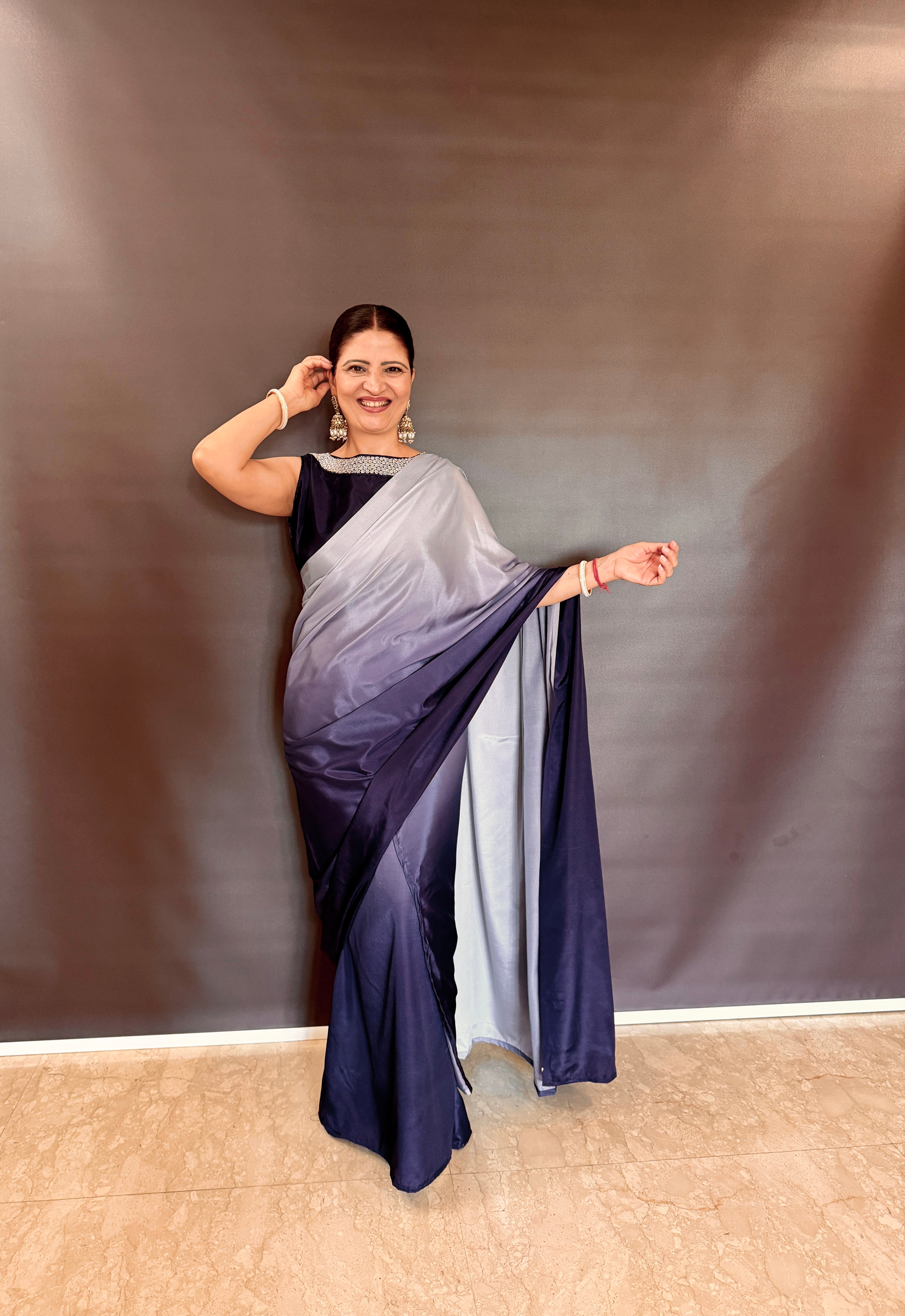 Fish Cut Gown Saree