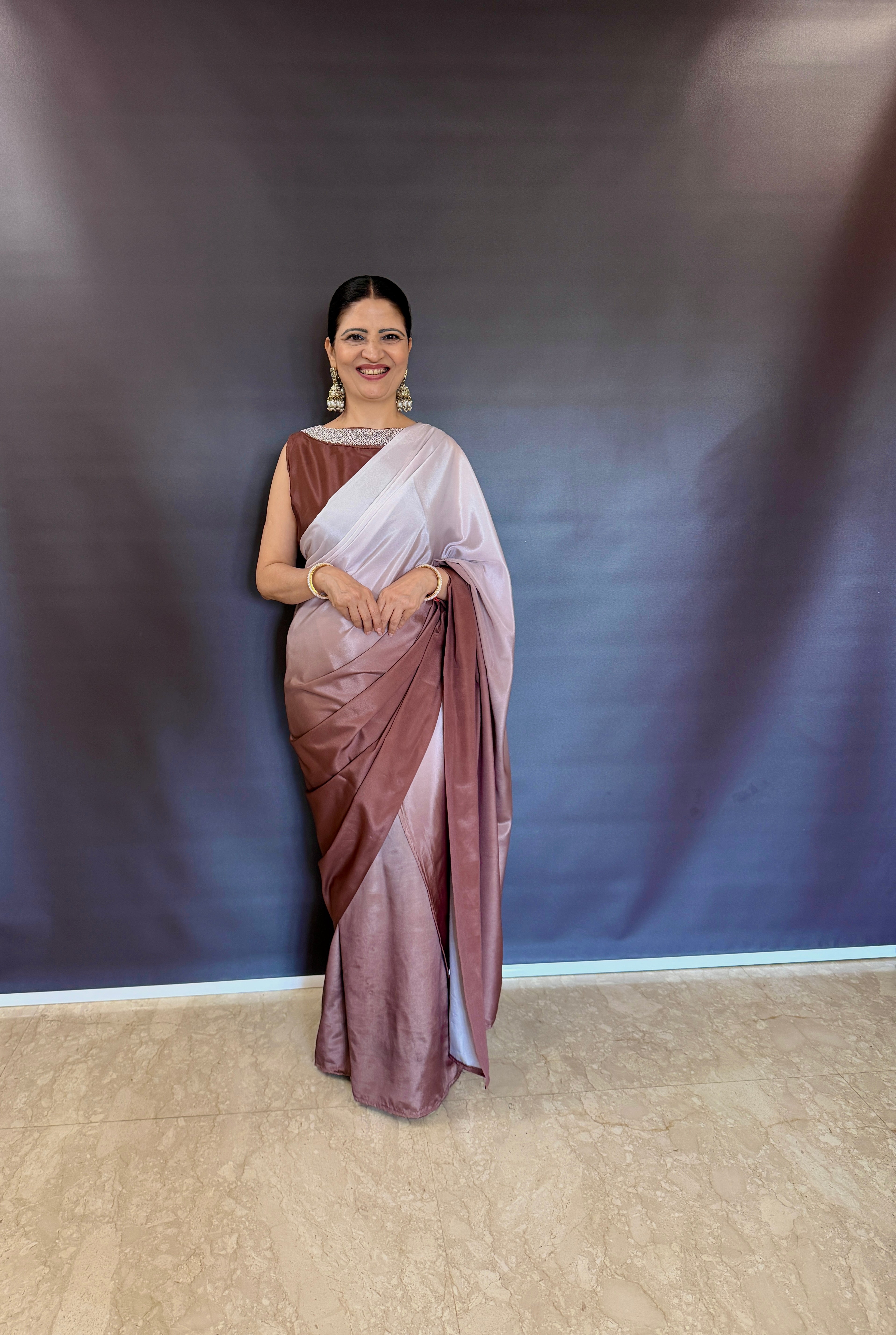 Fish Cut Gown Saree