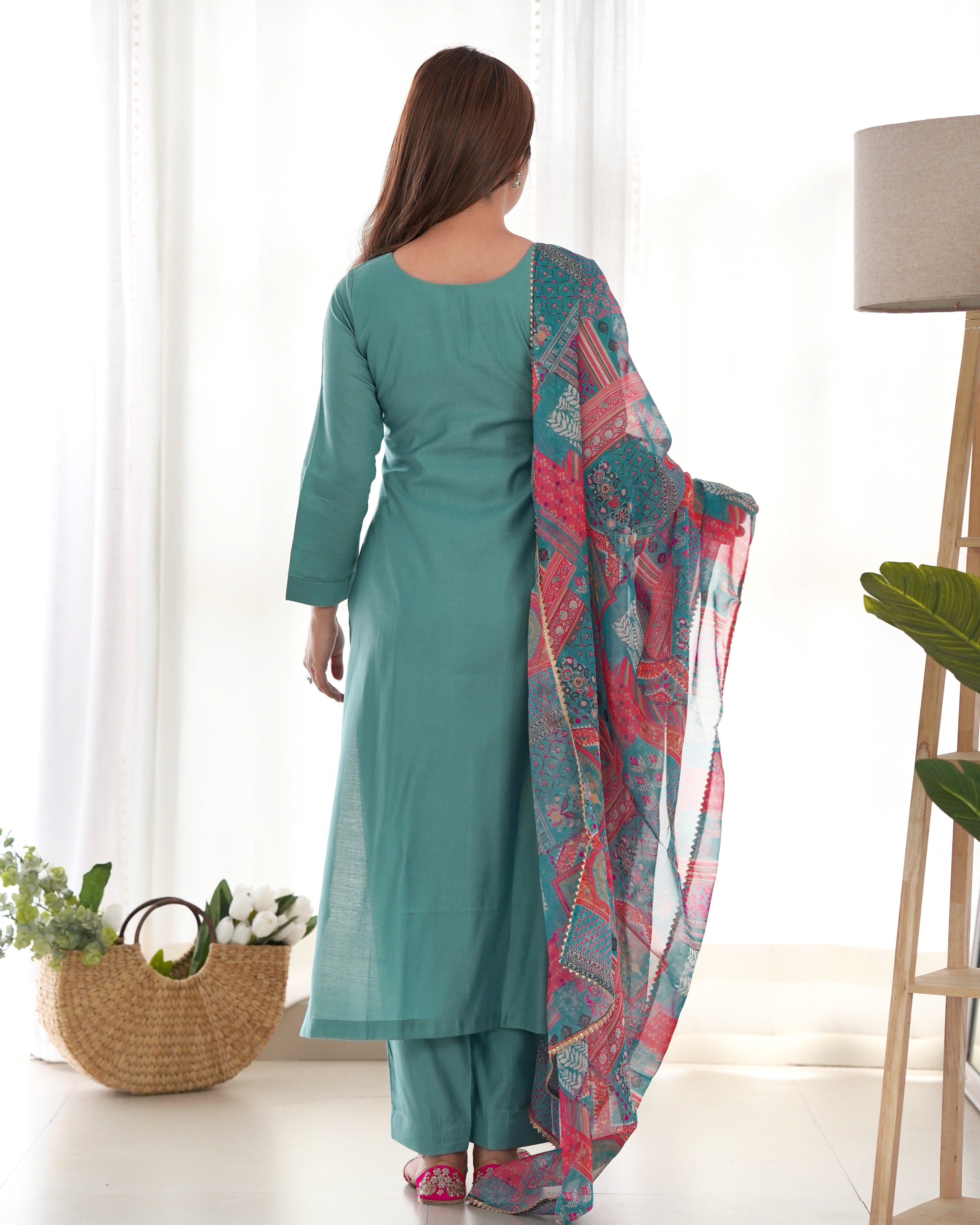 This Kurta set promises a comfortable fit and is perfect for casual as well as formal occasions