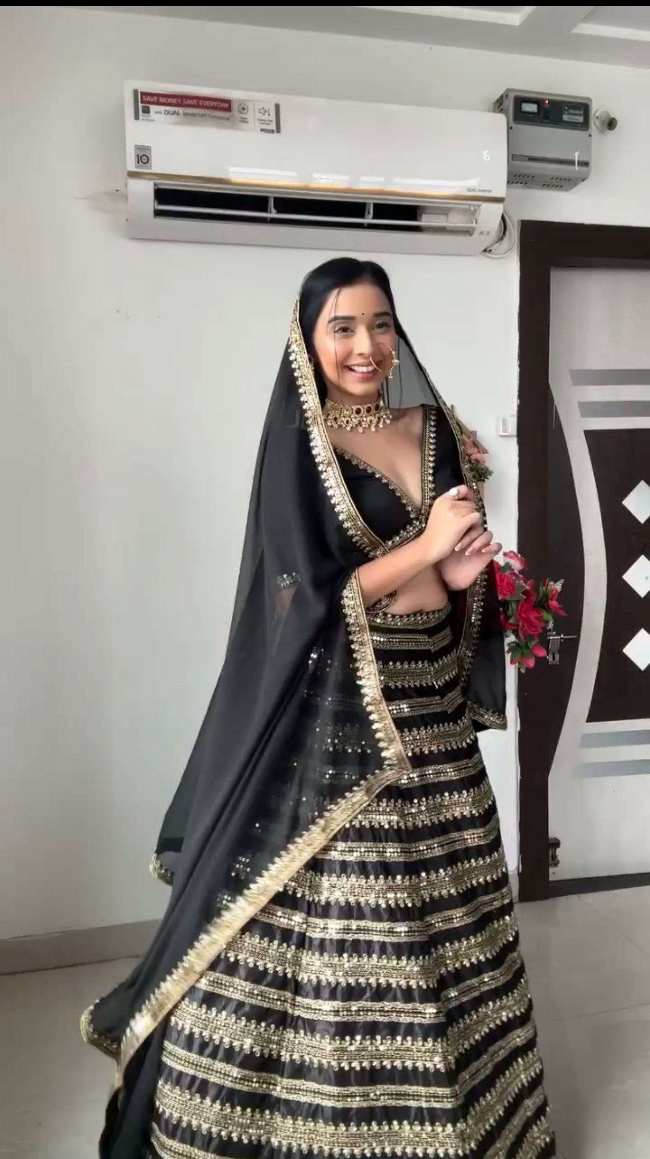 Elevate your style with our Designer Black lehenga.
