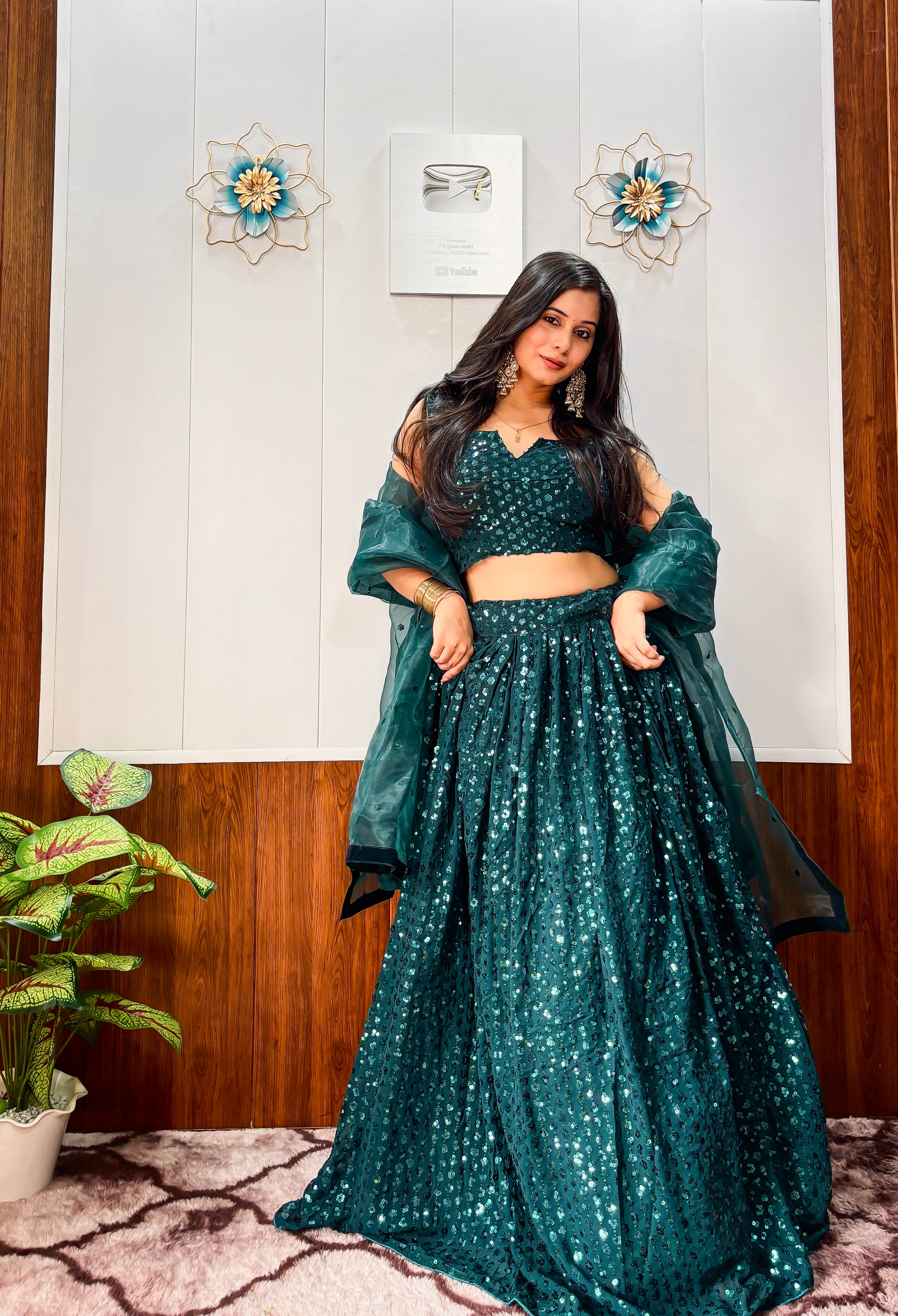 Sparkle and Shine - Sequins Lehenga Set