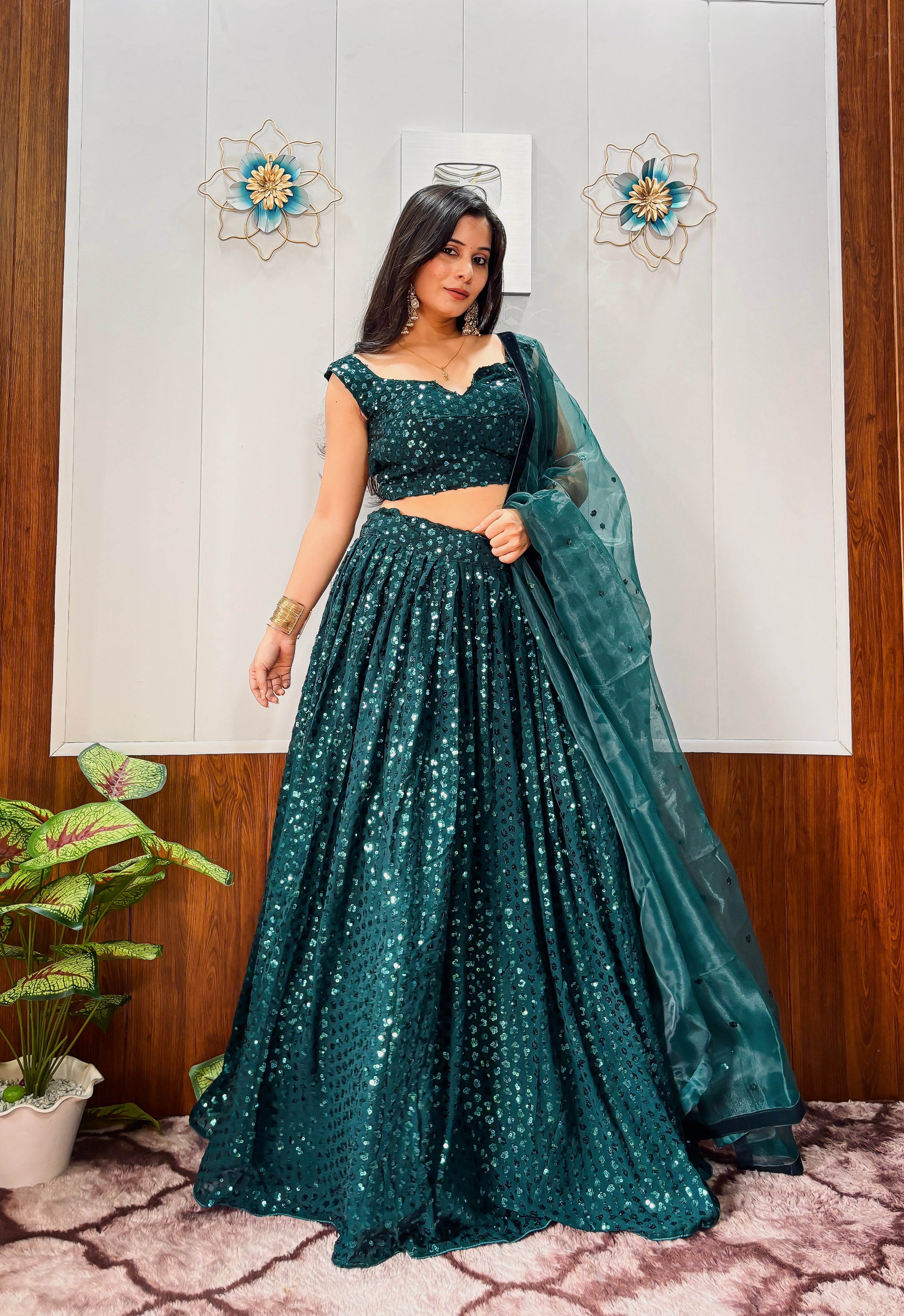 Sparkle and Shine - Sequins Lehenga Set