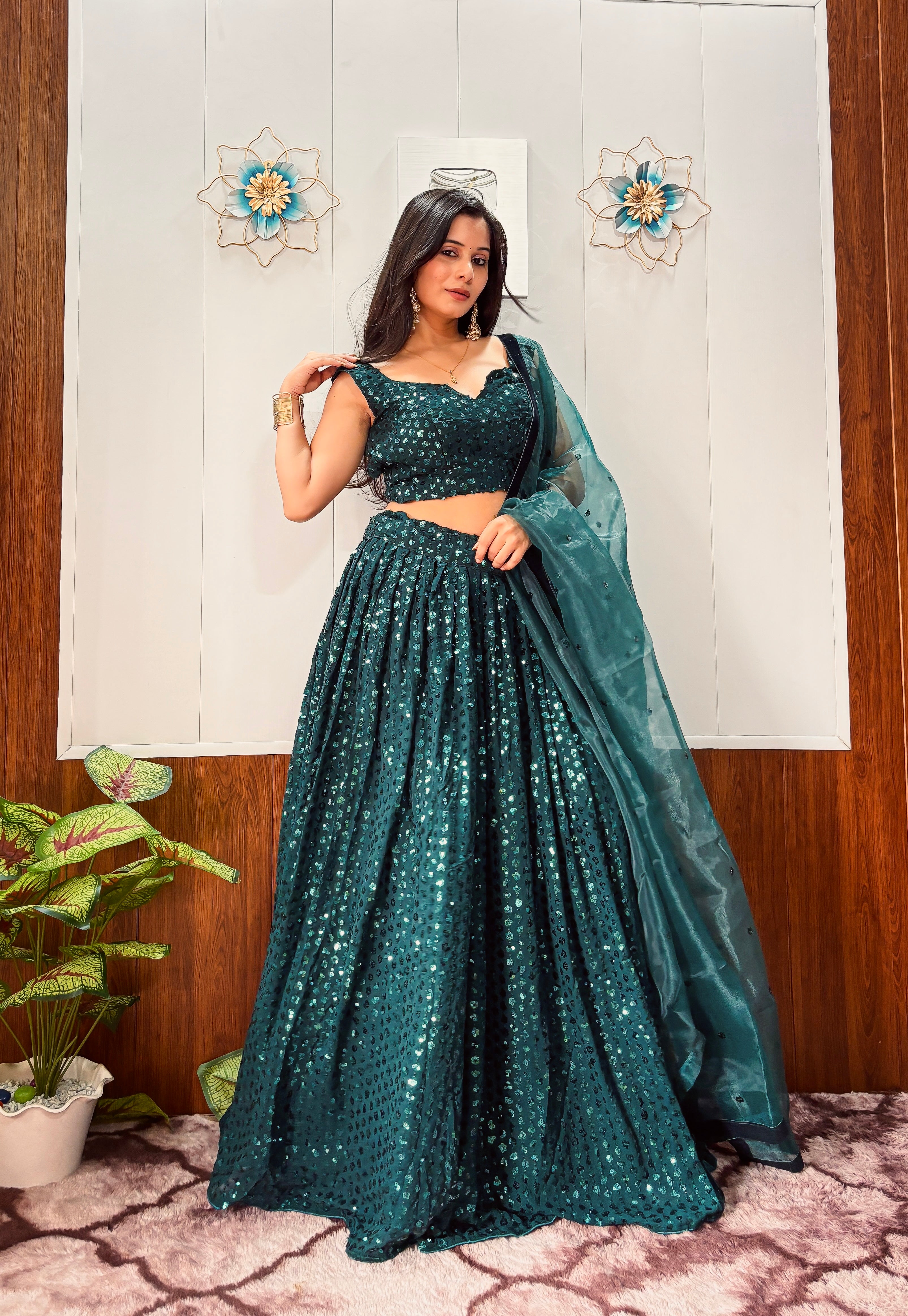 Sparkle and Shine - Sequins Lehenga Set