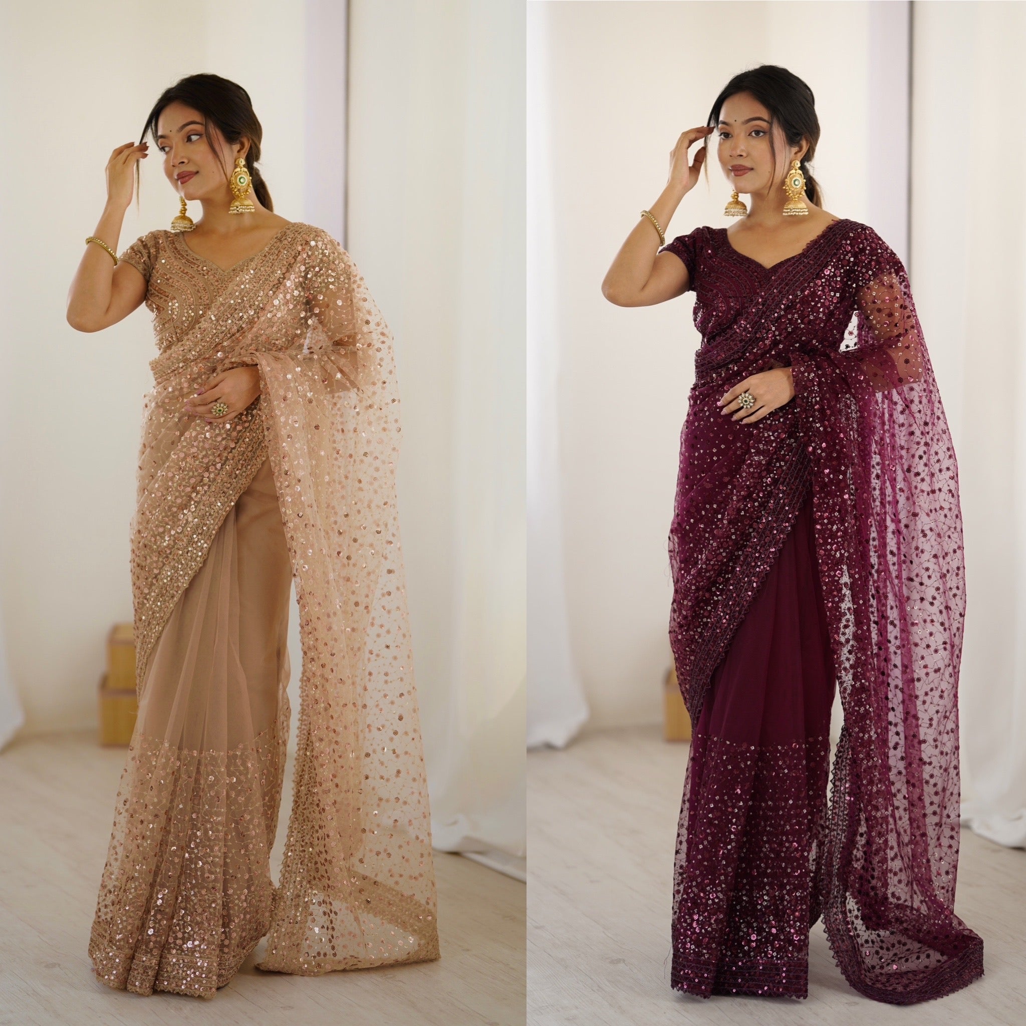 Glitter, glamour, and everything in between this Gorgeous saree
