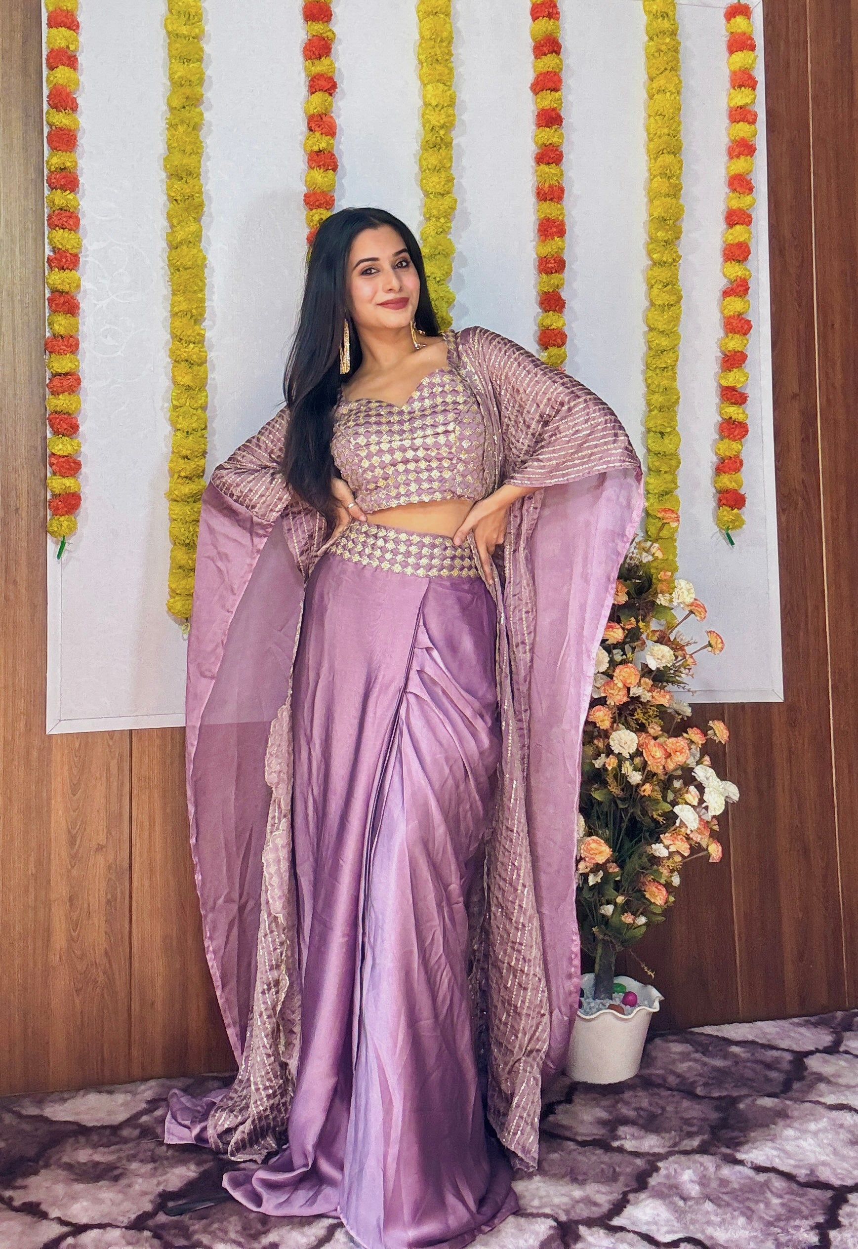This indo western outfit make you look classy & elegant