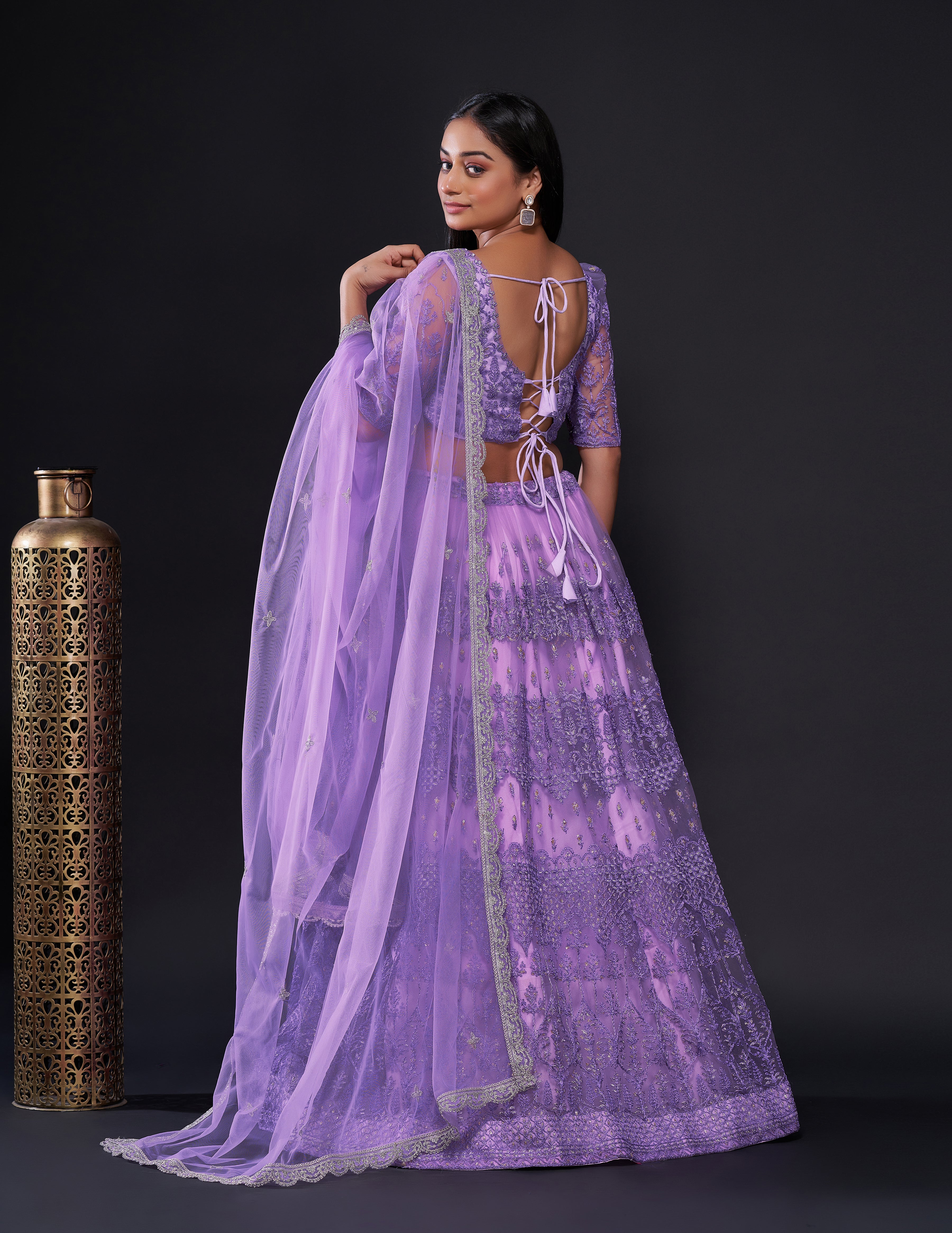 Fashion Book stunning lilac shimmer lehenga