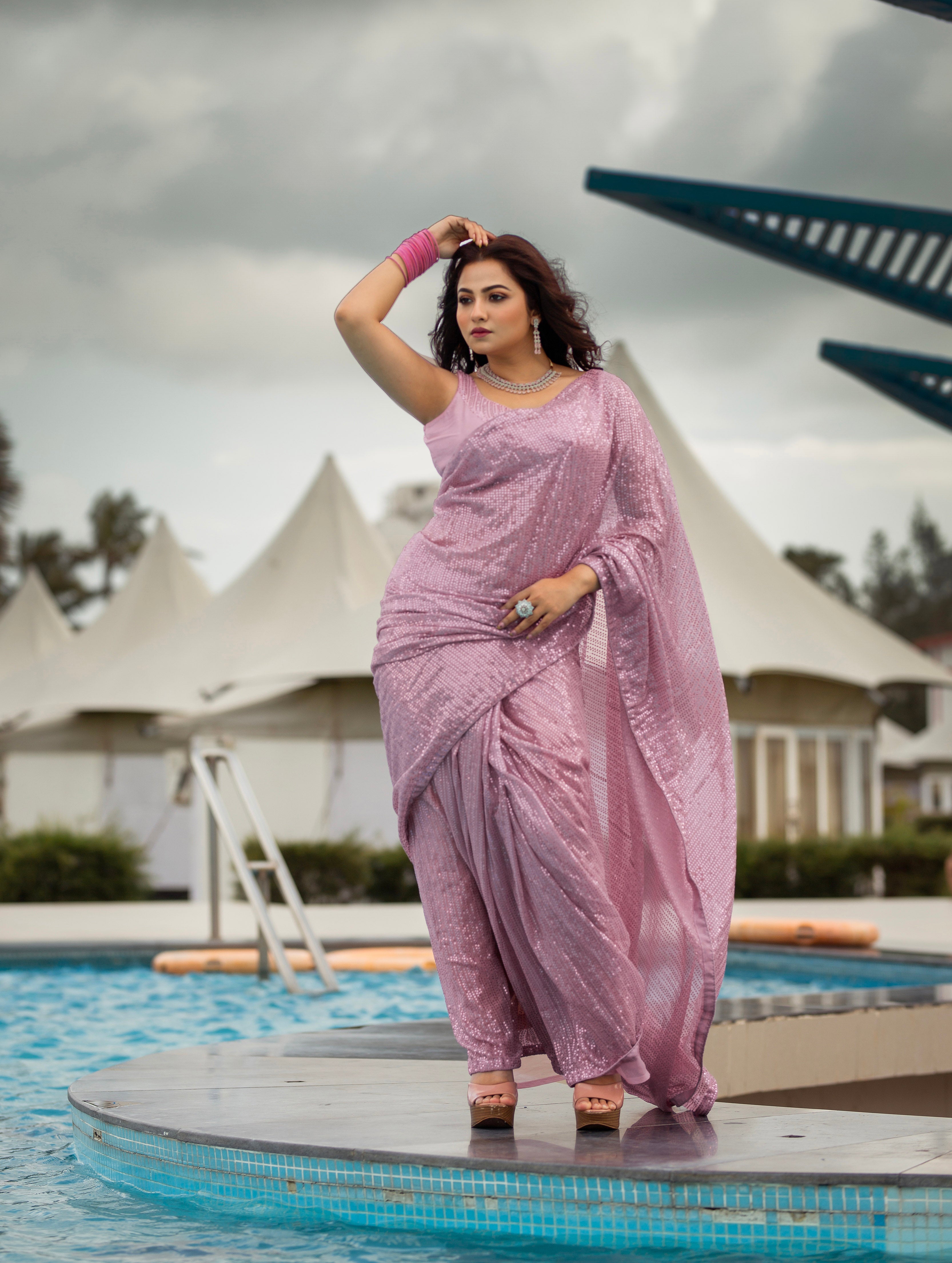 Fashion Book present Sequins saree which will capture your heart