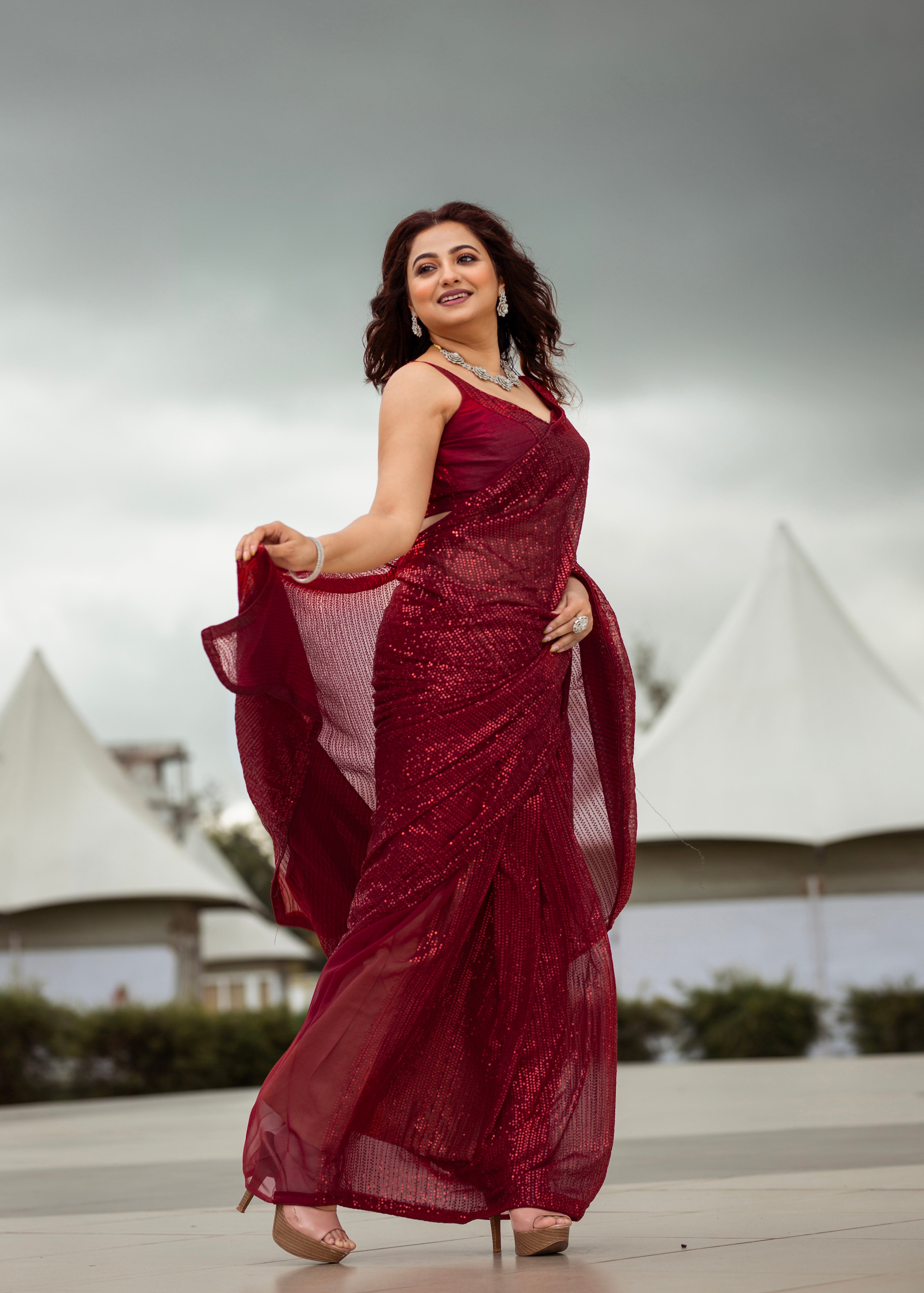 Fashion Book present Sequins saree which will capture your heart