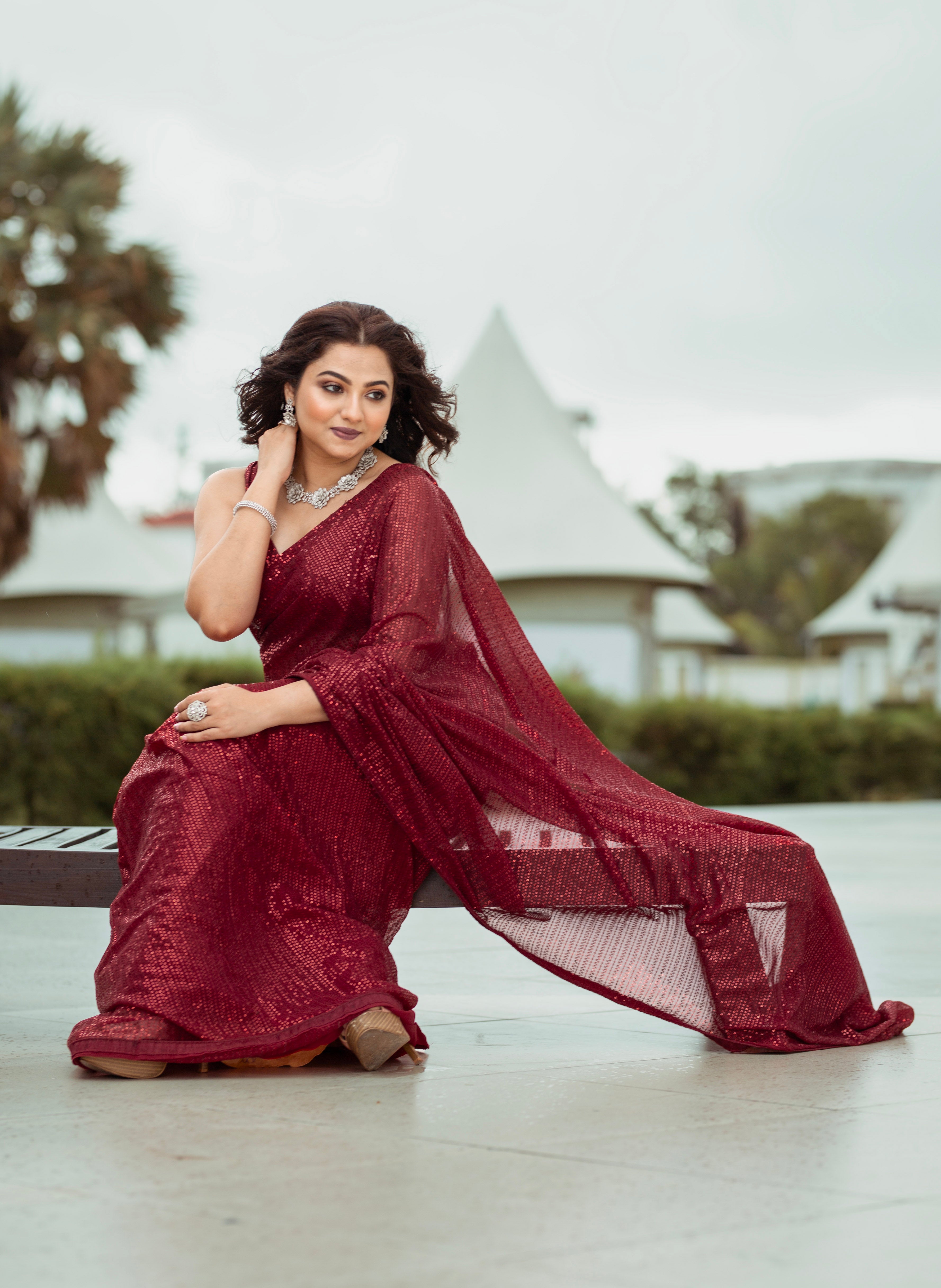 Fashion Book present Sequins saree which will capture your heart