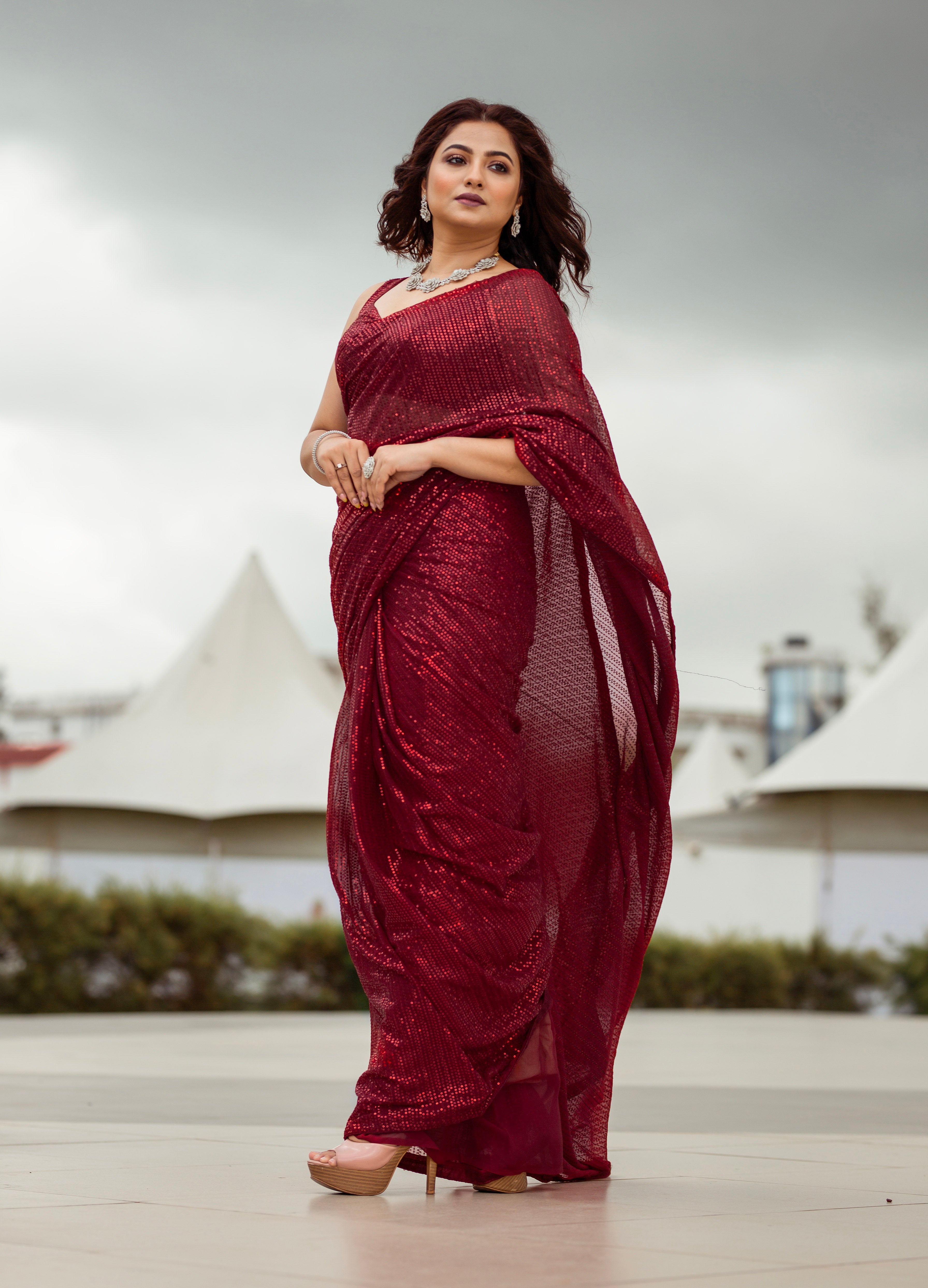 Fashion Book present Sequins saree which will capture your heart