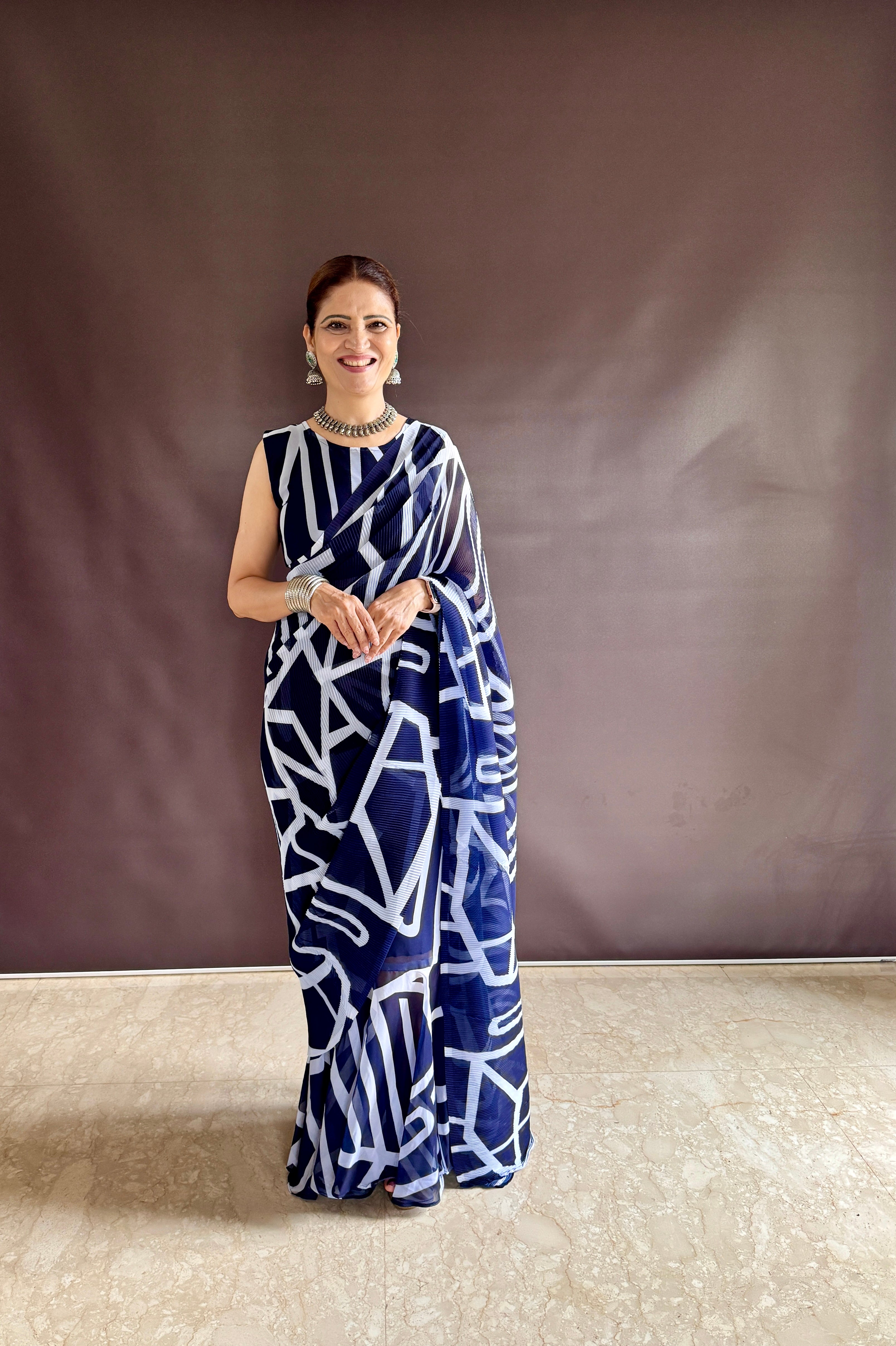 Elevate your style with vibrant colorful prints of Gown Saree