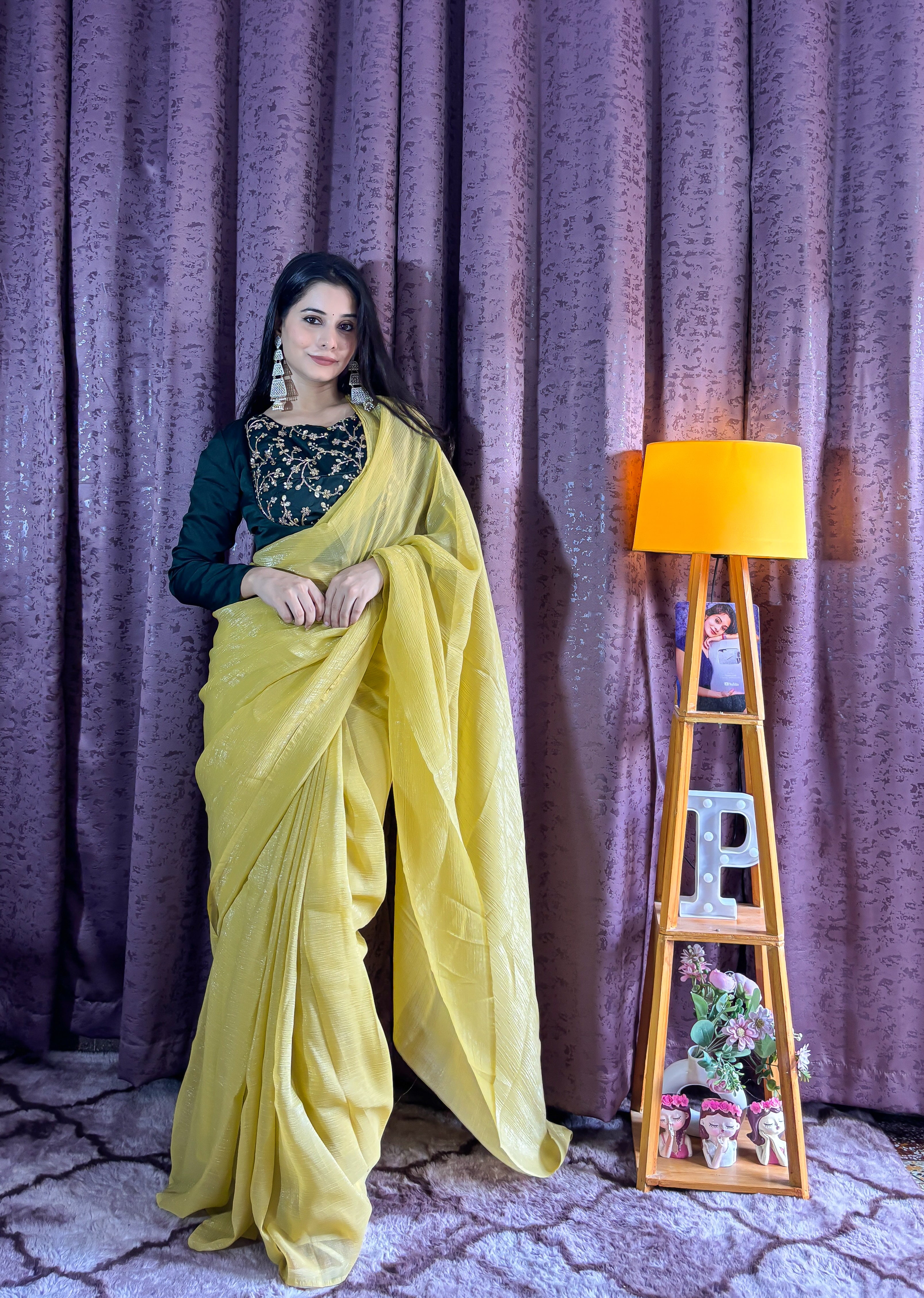 Sleeveless charm, jacketed grace – saree with a twist