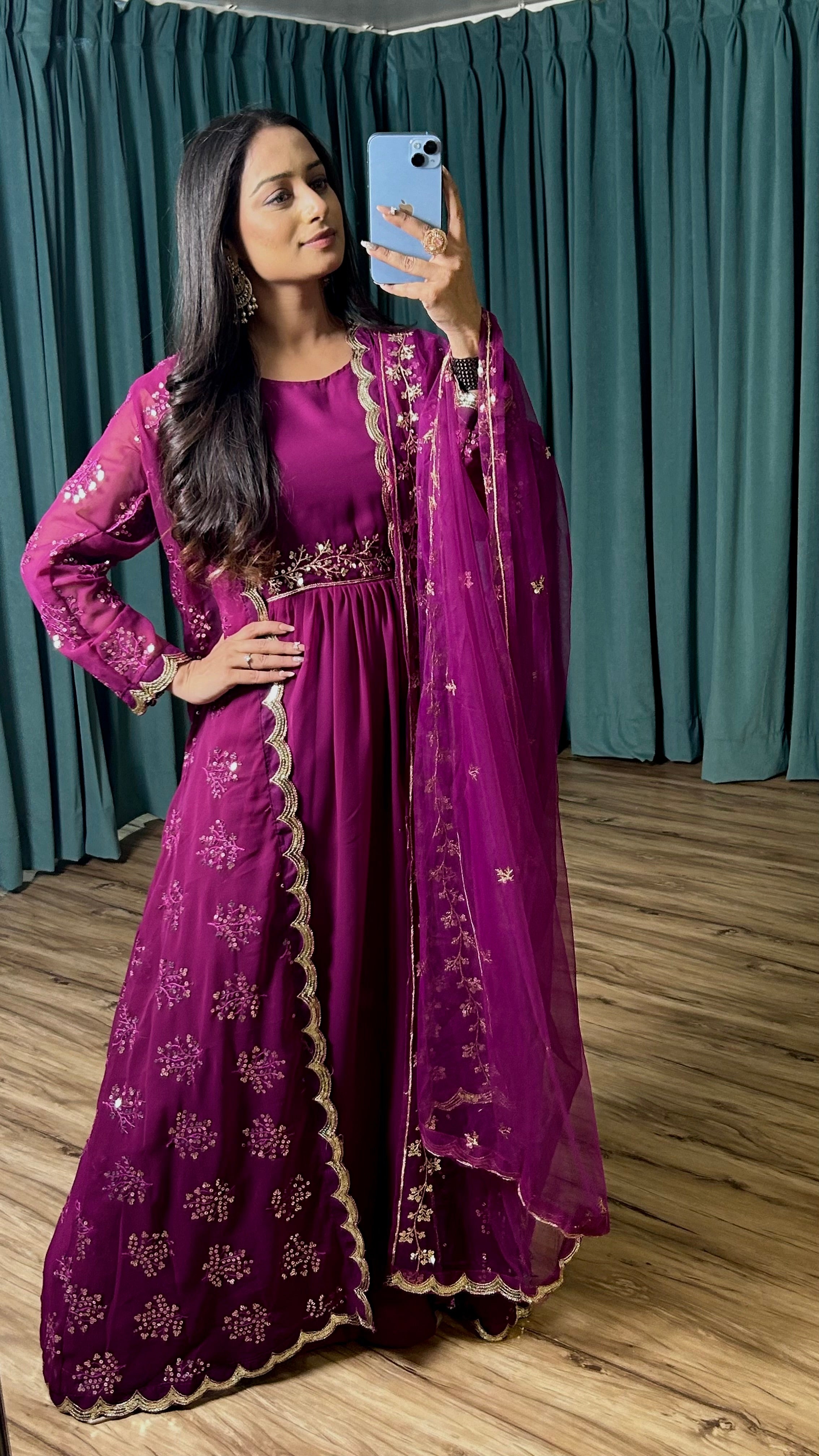 this stunning two in one outfit giving u the perfect blend of elegance & glamour ππ
