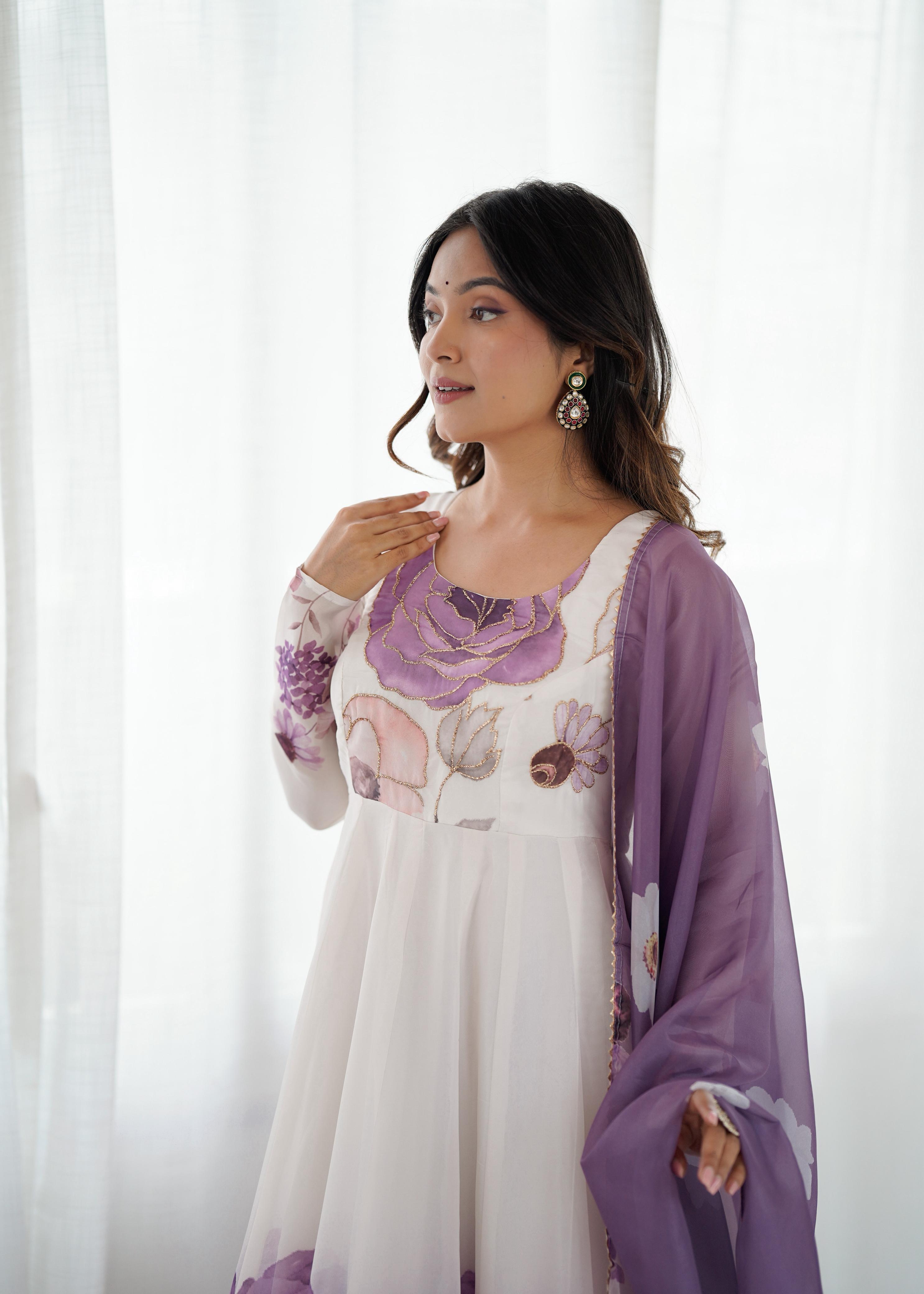 Festive Bloom Anarkali Set