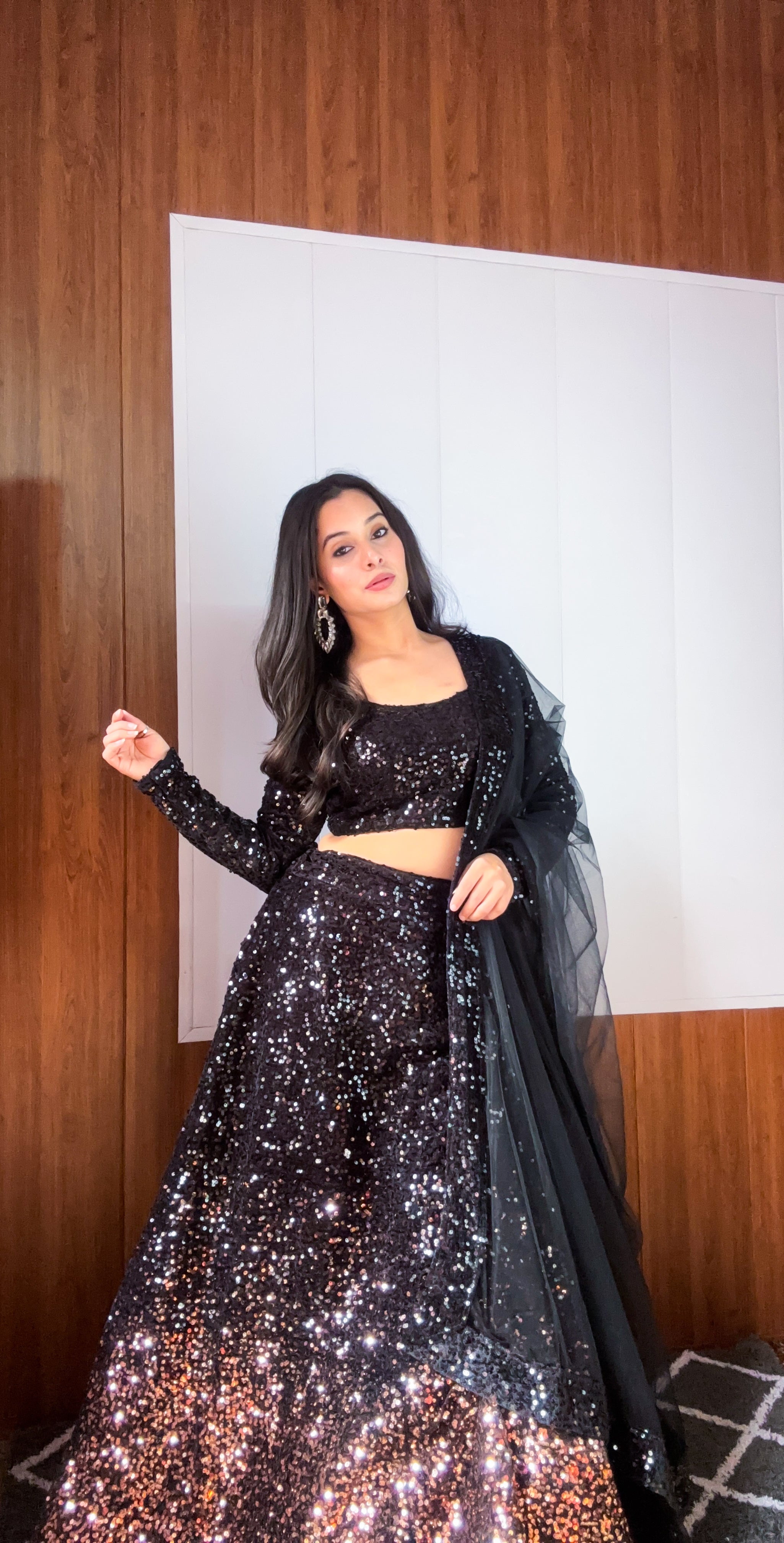 Dazzle this festive season with this beautiful sequence lehenga π€π€