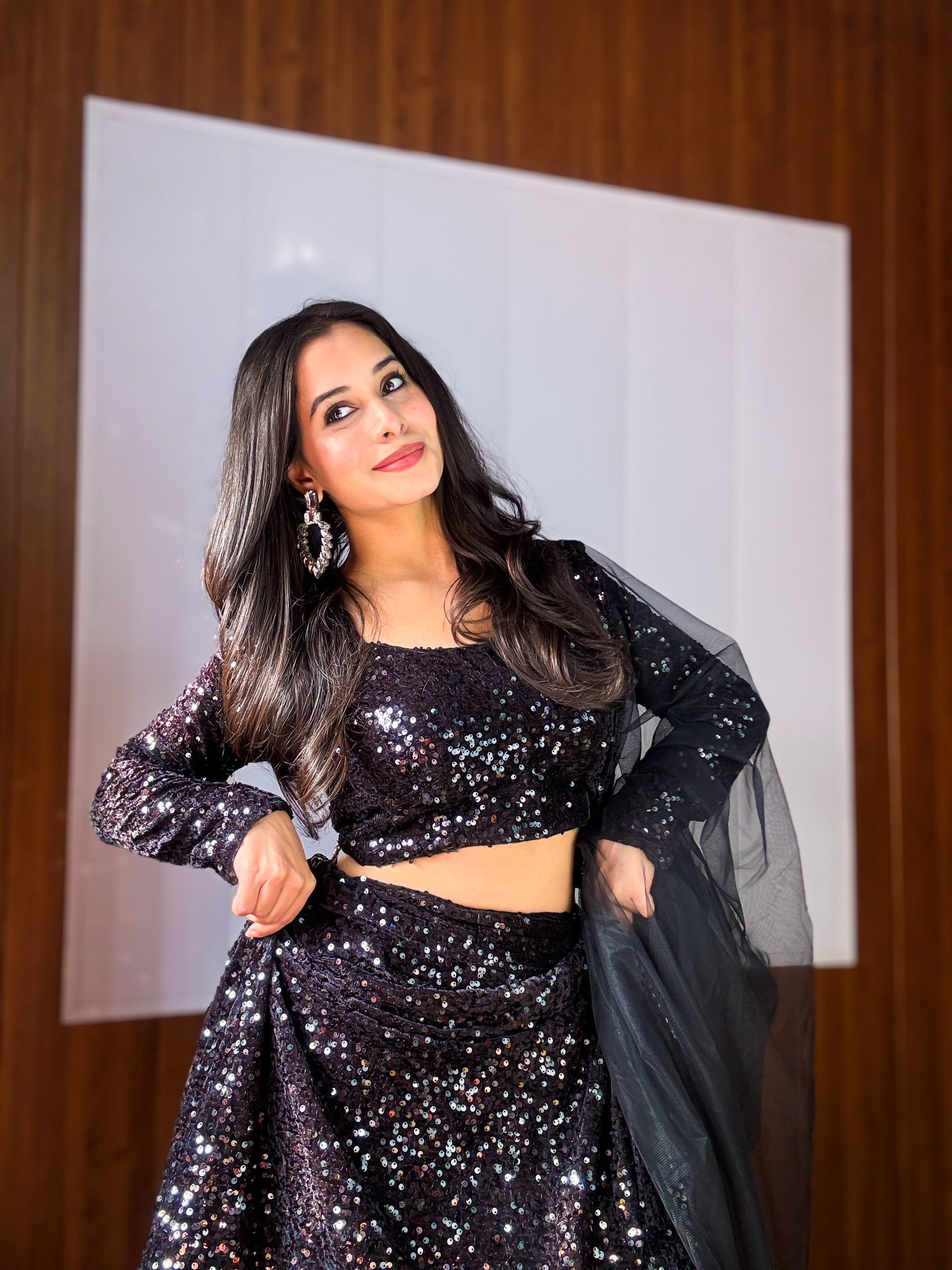 Dazzle this festive season with this beautiful sequence lehenga π€π€
