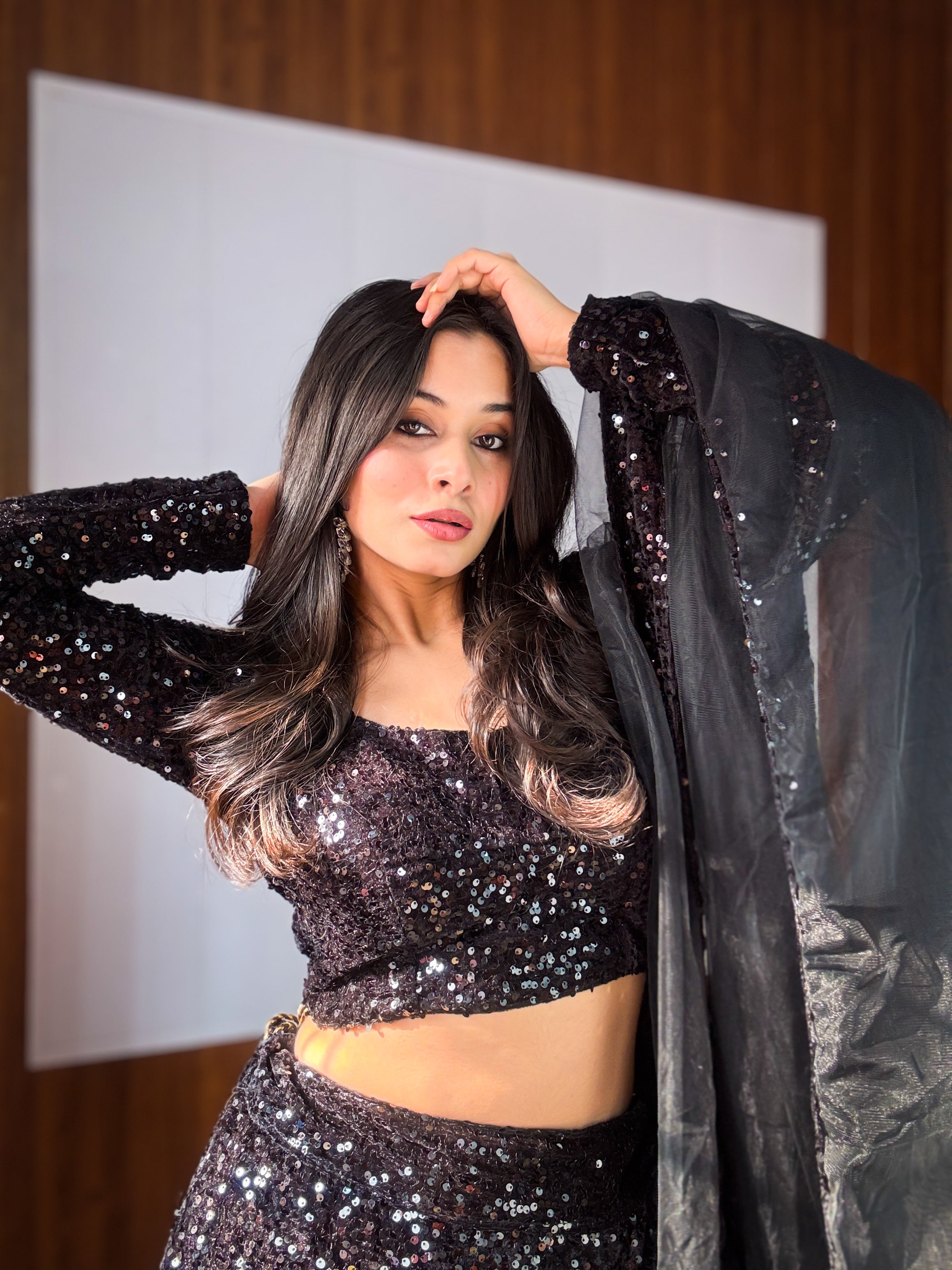 Dazzle this festive season with this beautiful sequence lehenga π€π€