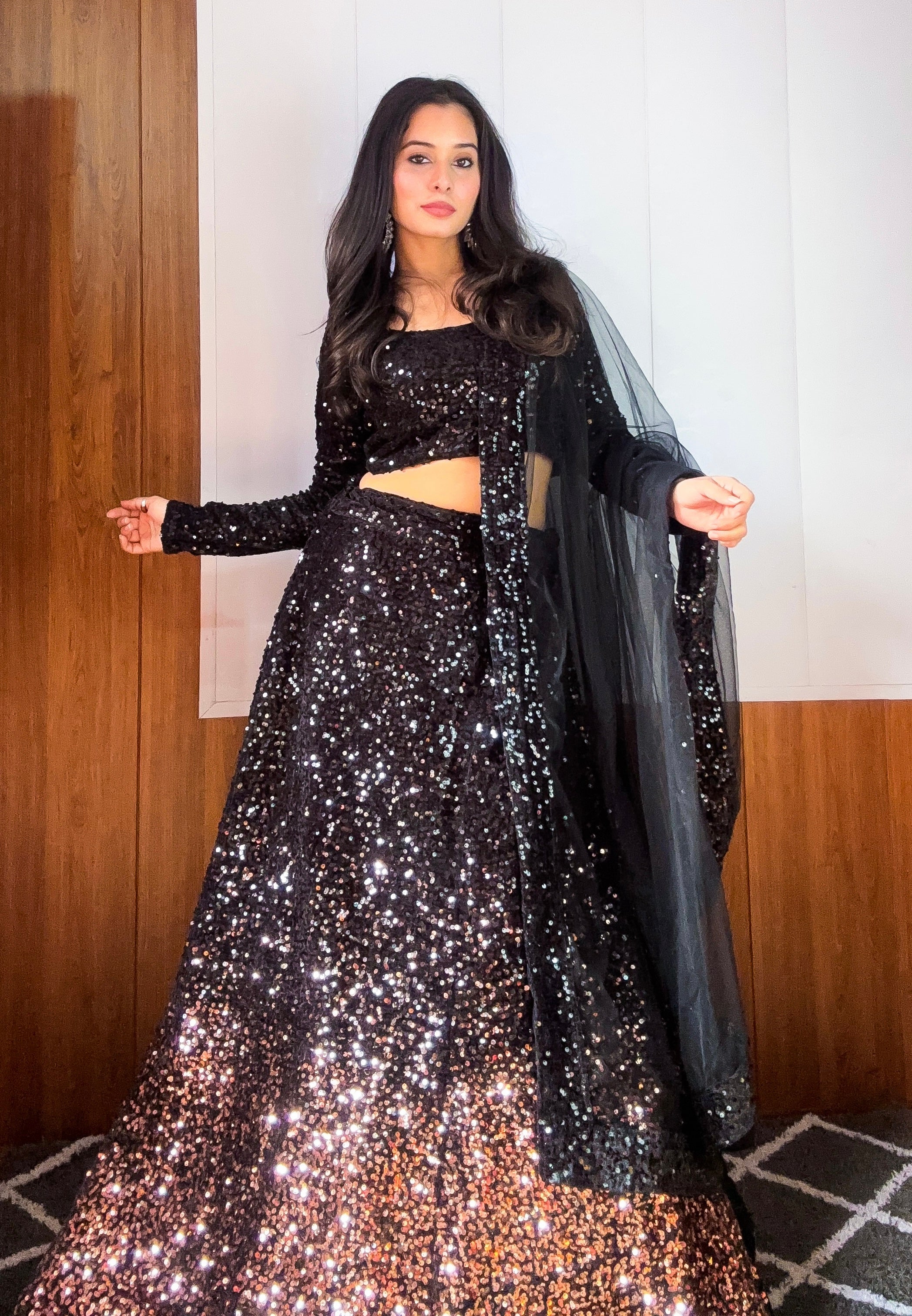 Dazzle this festive season with this beautiful sequence lehenga π€π€