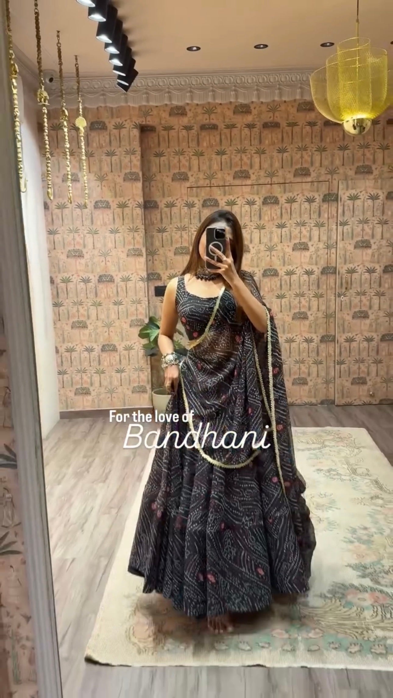 Dance of colours , tradition of bandhani - Lehenga set