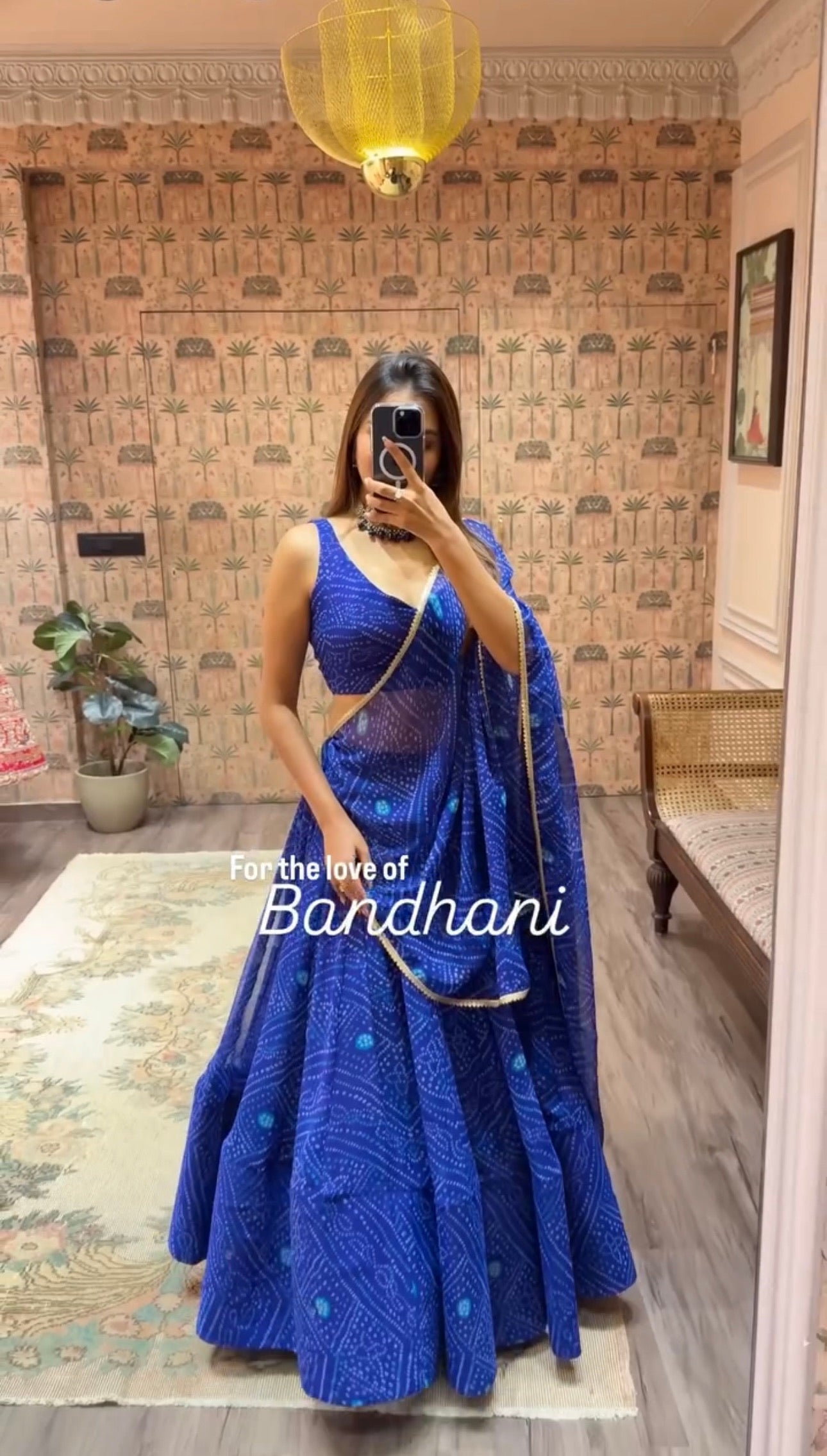 Dance of colours , tradition of bandhani - Lehenga set