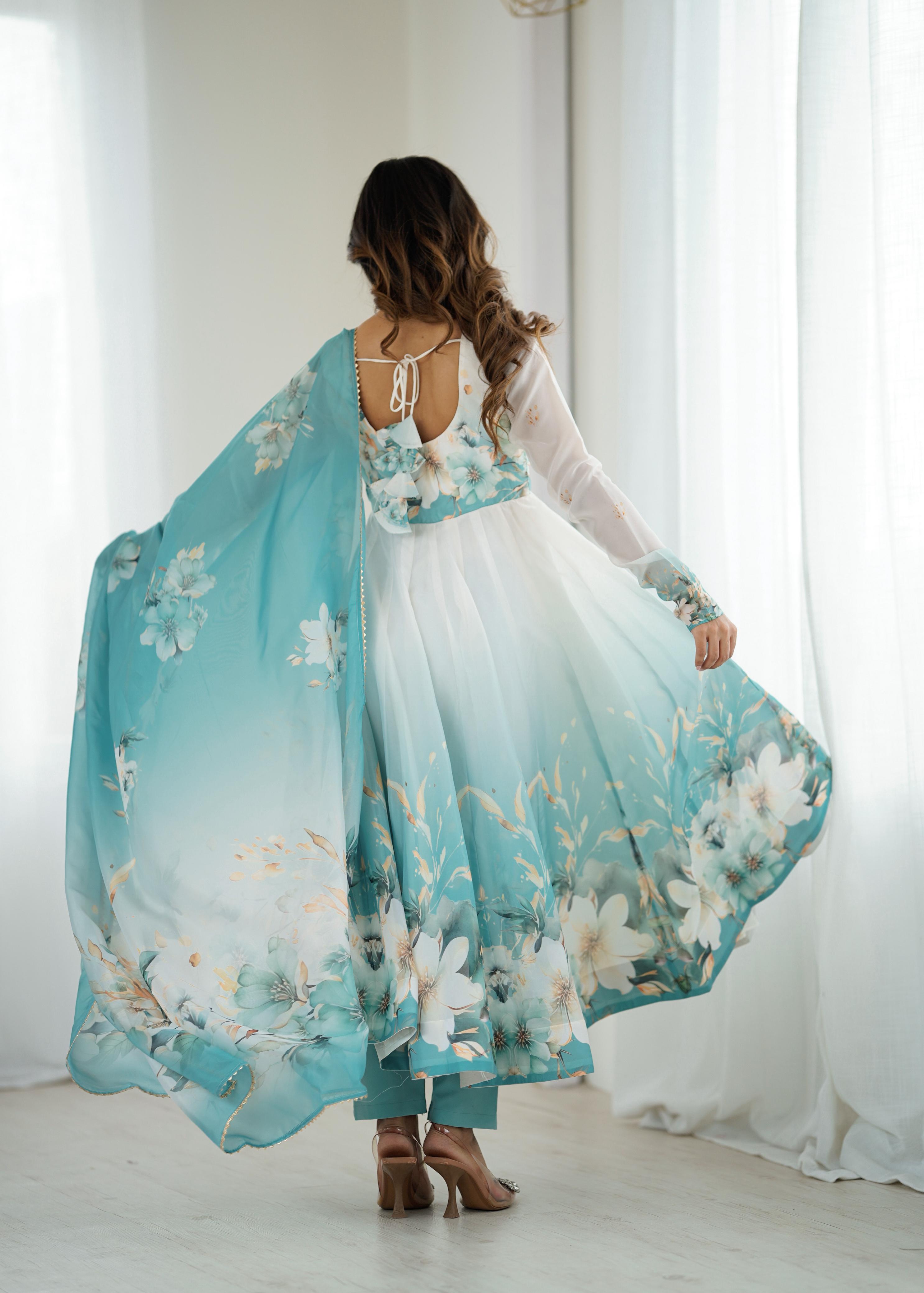Festive Bloom Anarkali Set