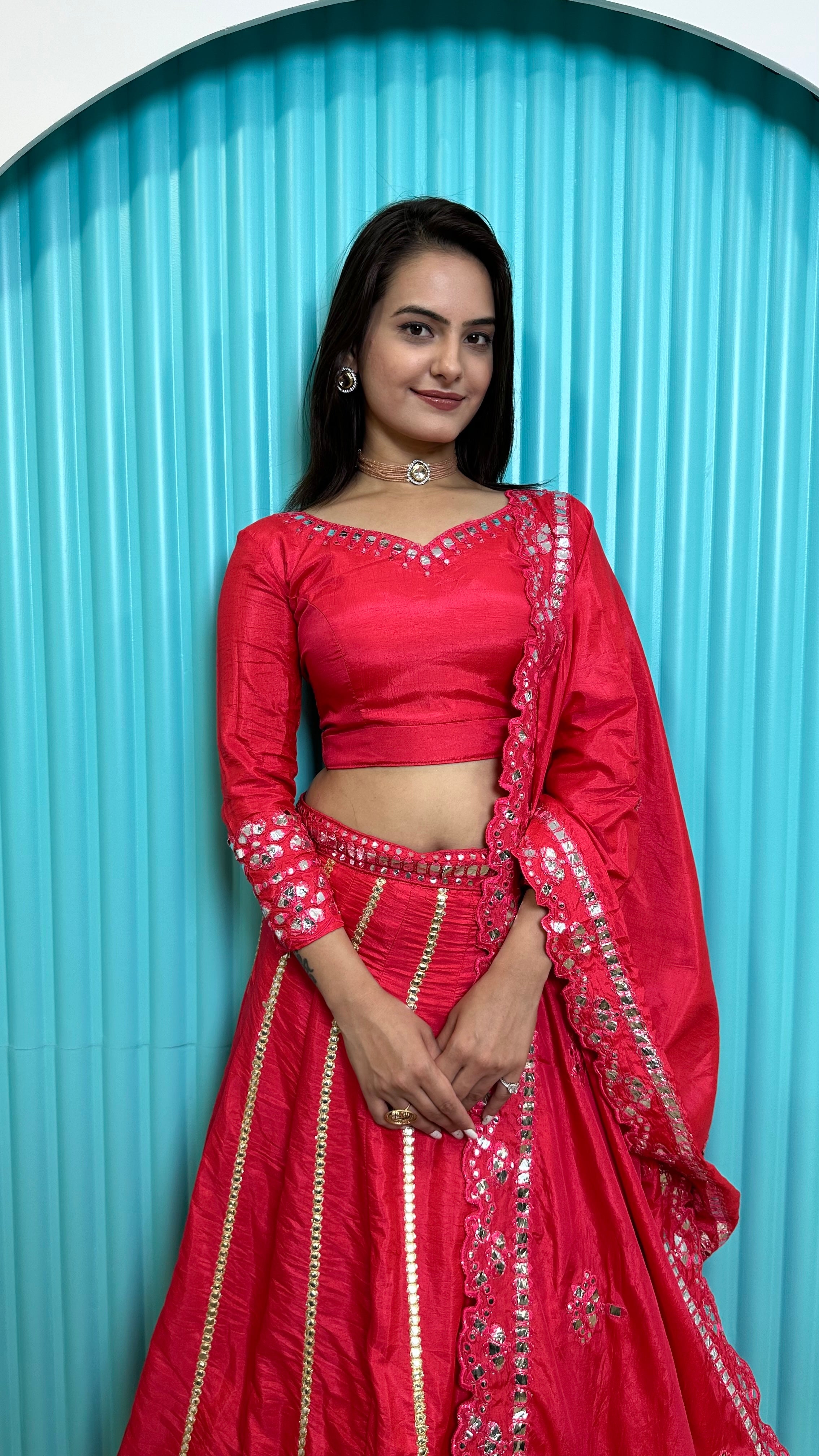 Fashion Book Present Designer Hot pink lehenga set