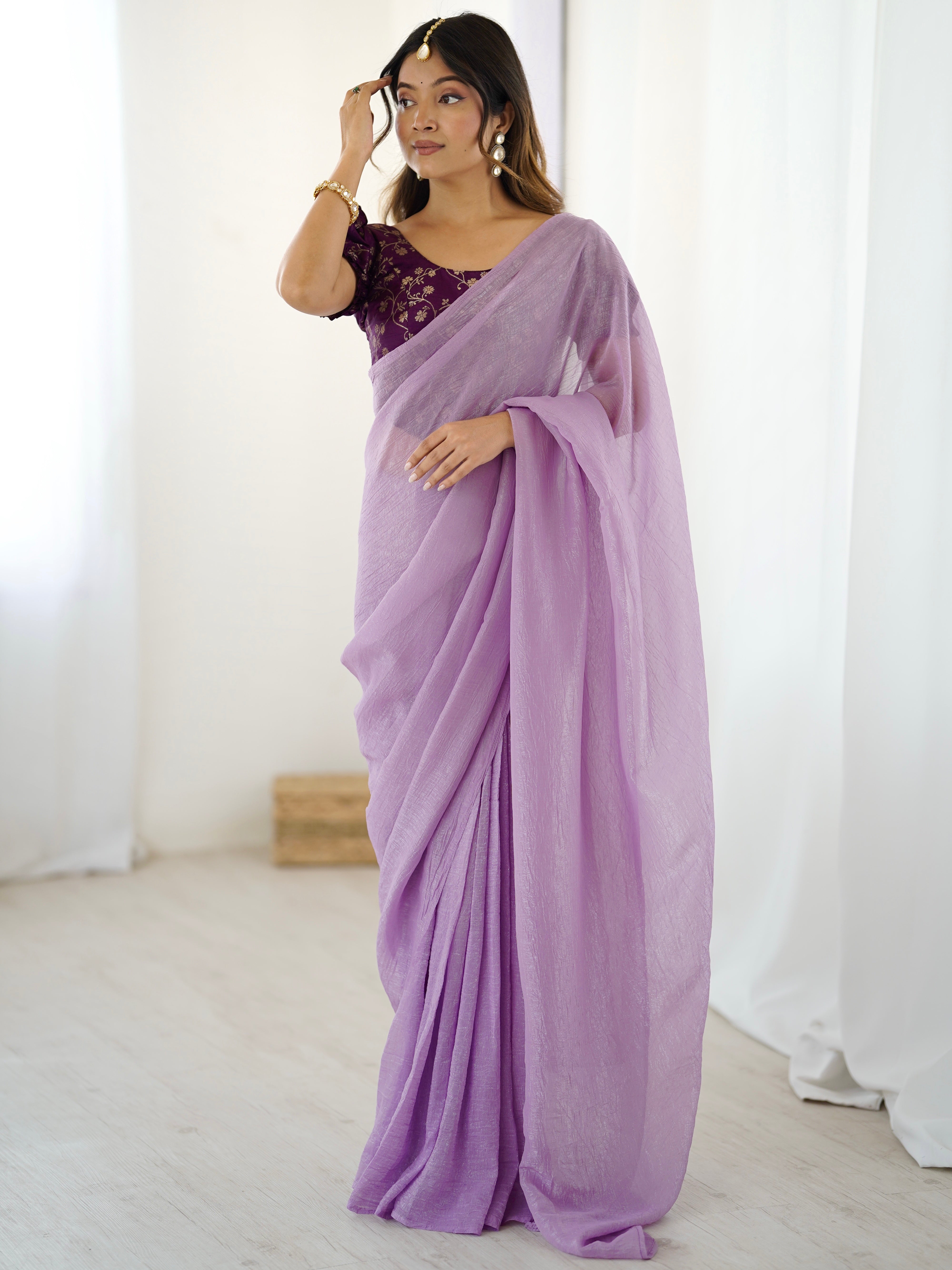 Instant saree , Timeless beauty - Ready to wear Saree