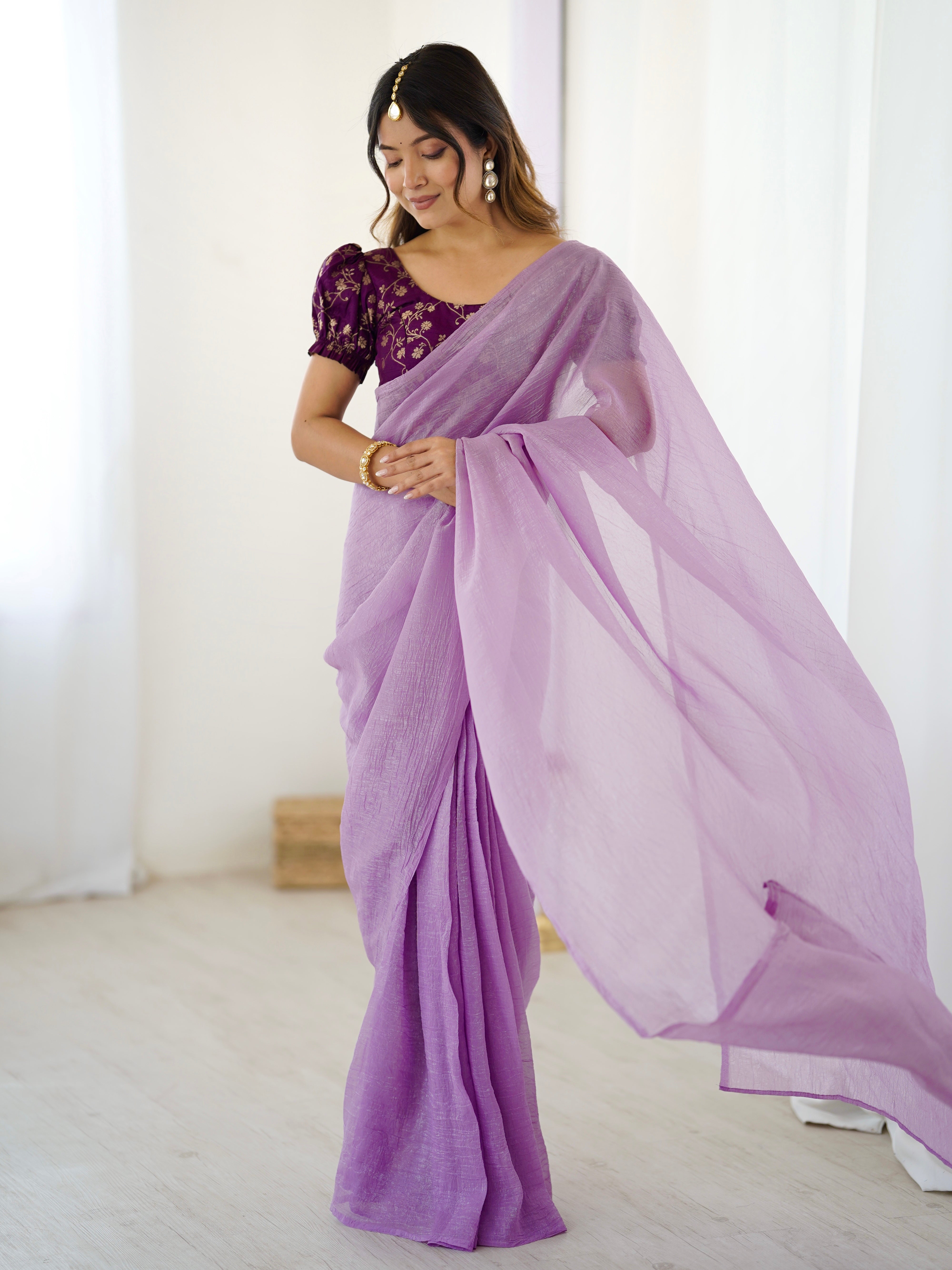 Instant saree , Timeless beauty - Ready to wear Saree