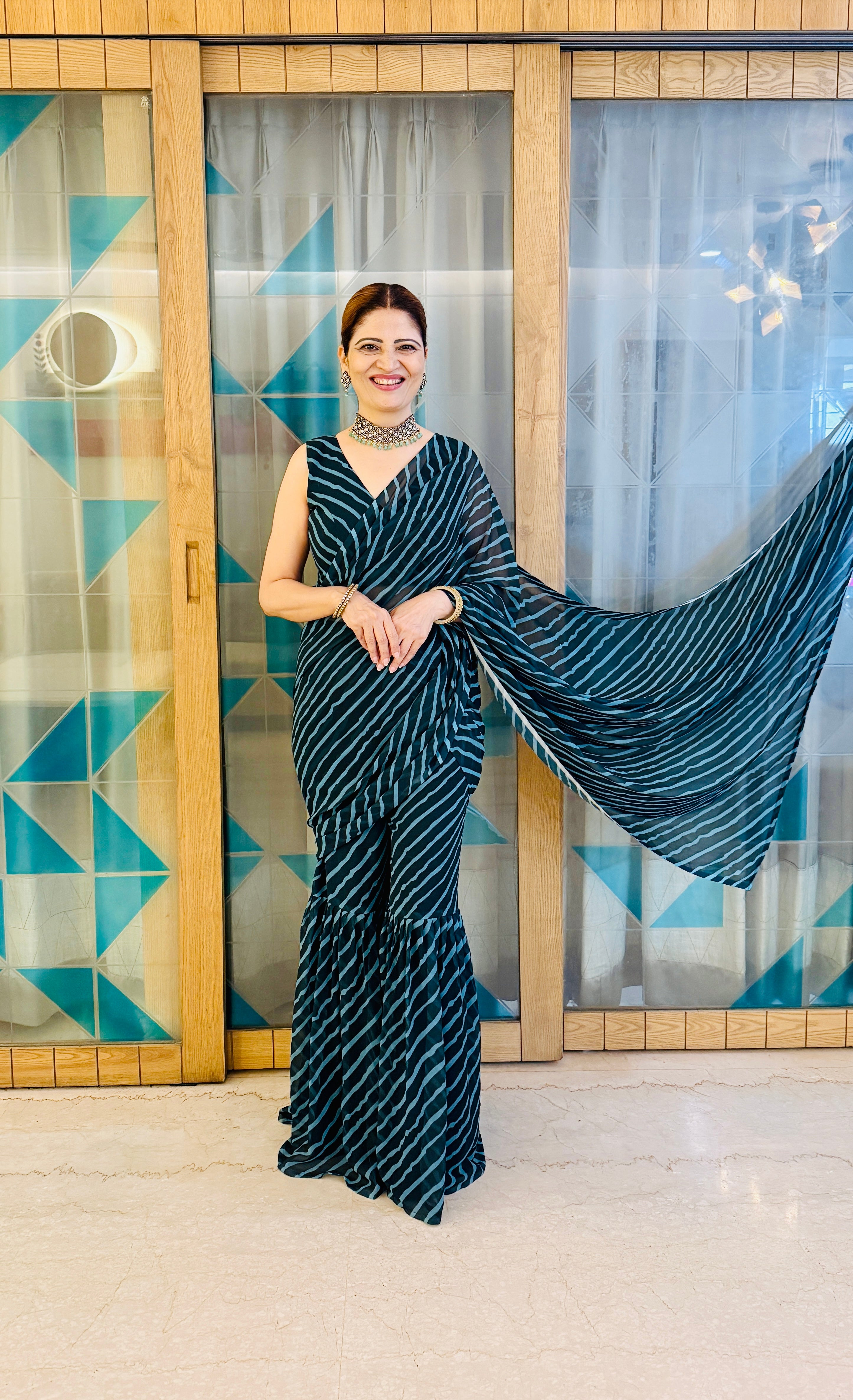 Stylish Sharara Saree