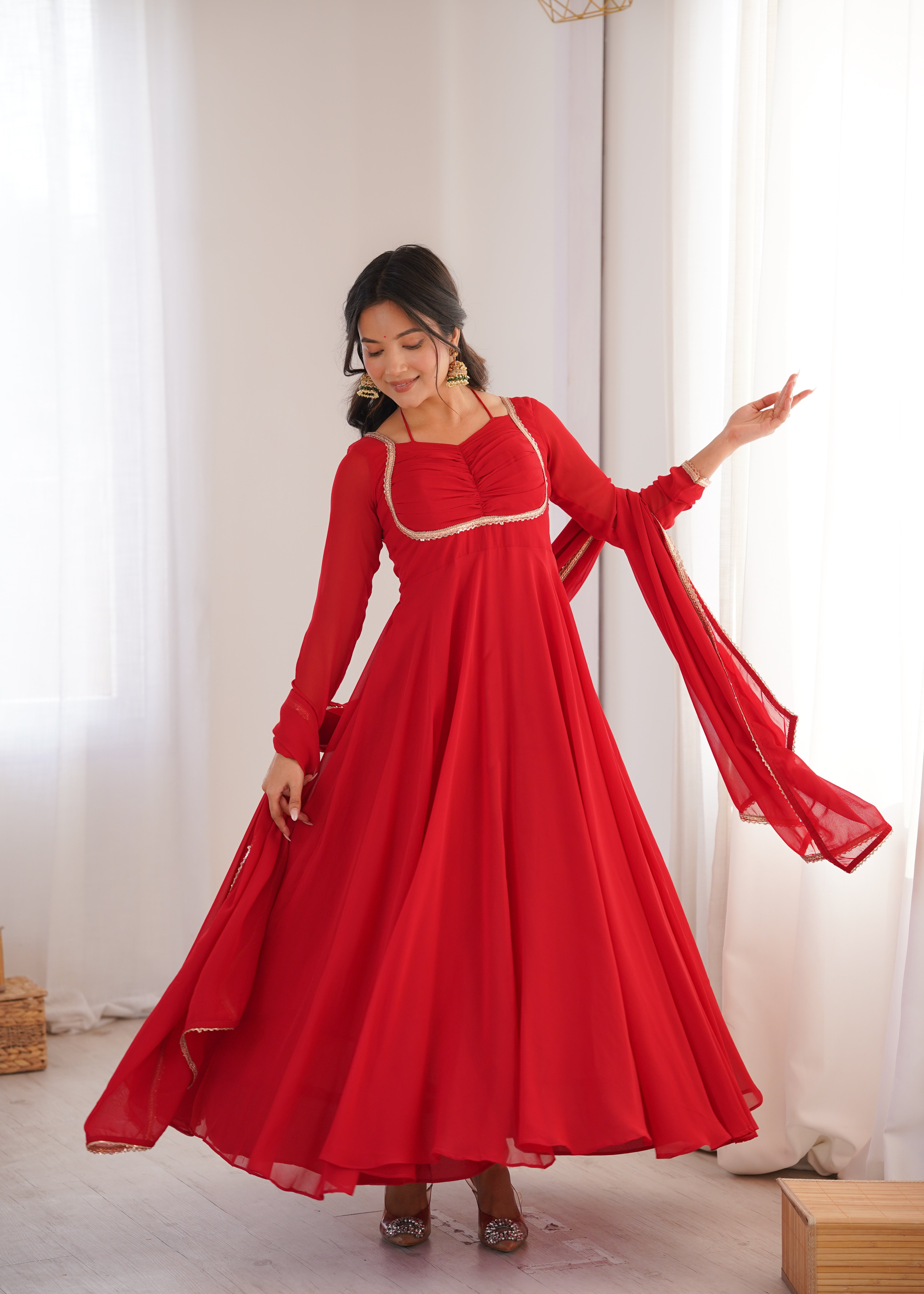 SOFT GEORGETTE ANARKALI GOWN SET