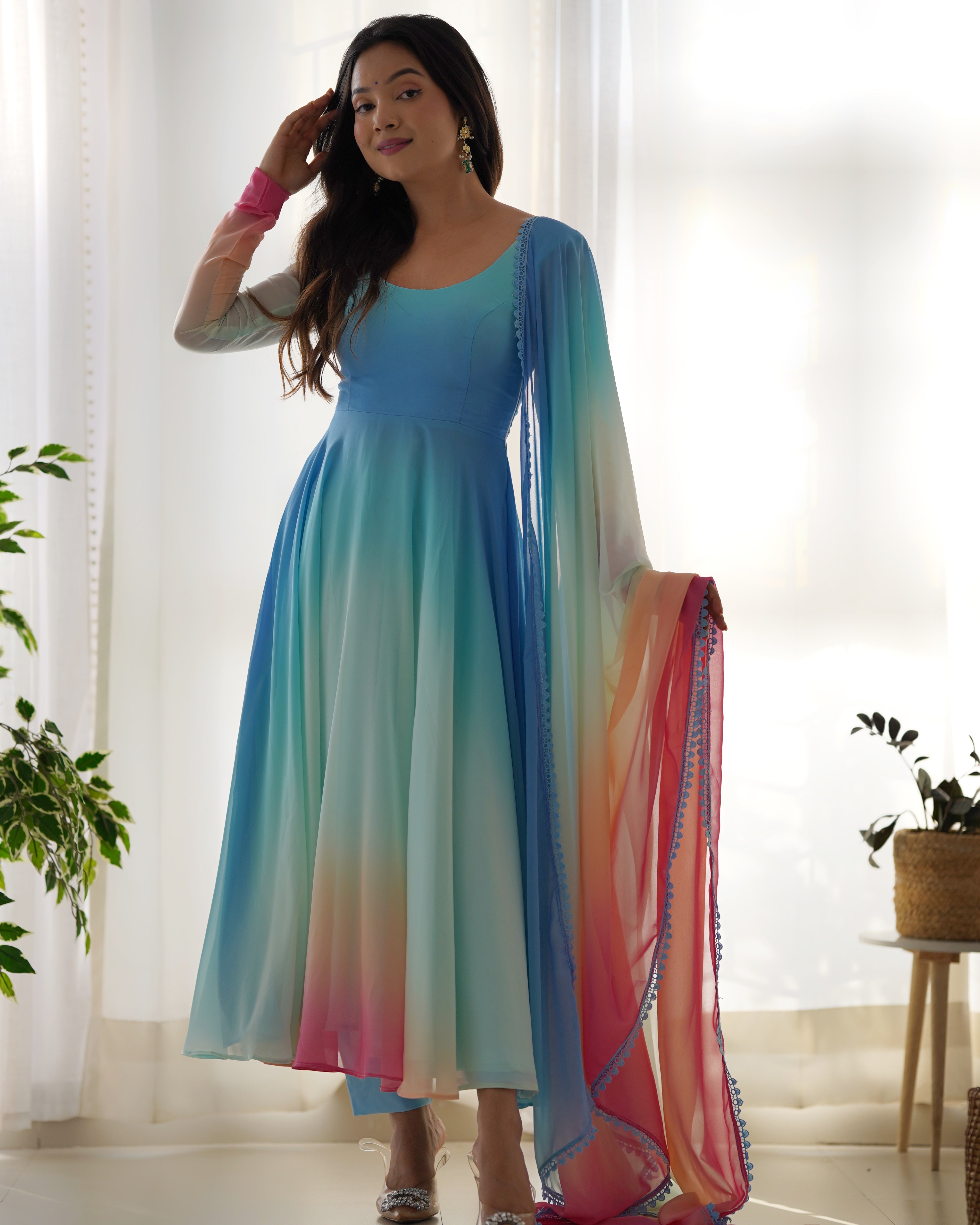 Fashion Book Present colourfull lightweight & fresh look outfit is perfect for upcoming festivities and weddings which provides you more comfort and style