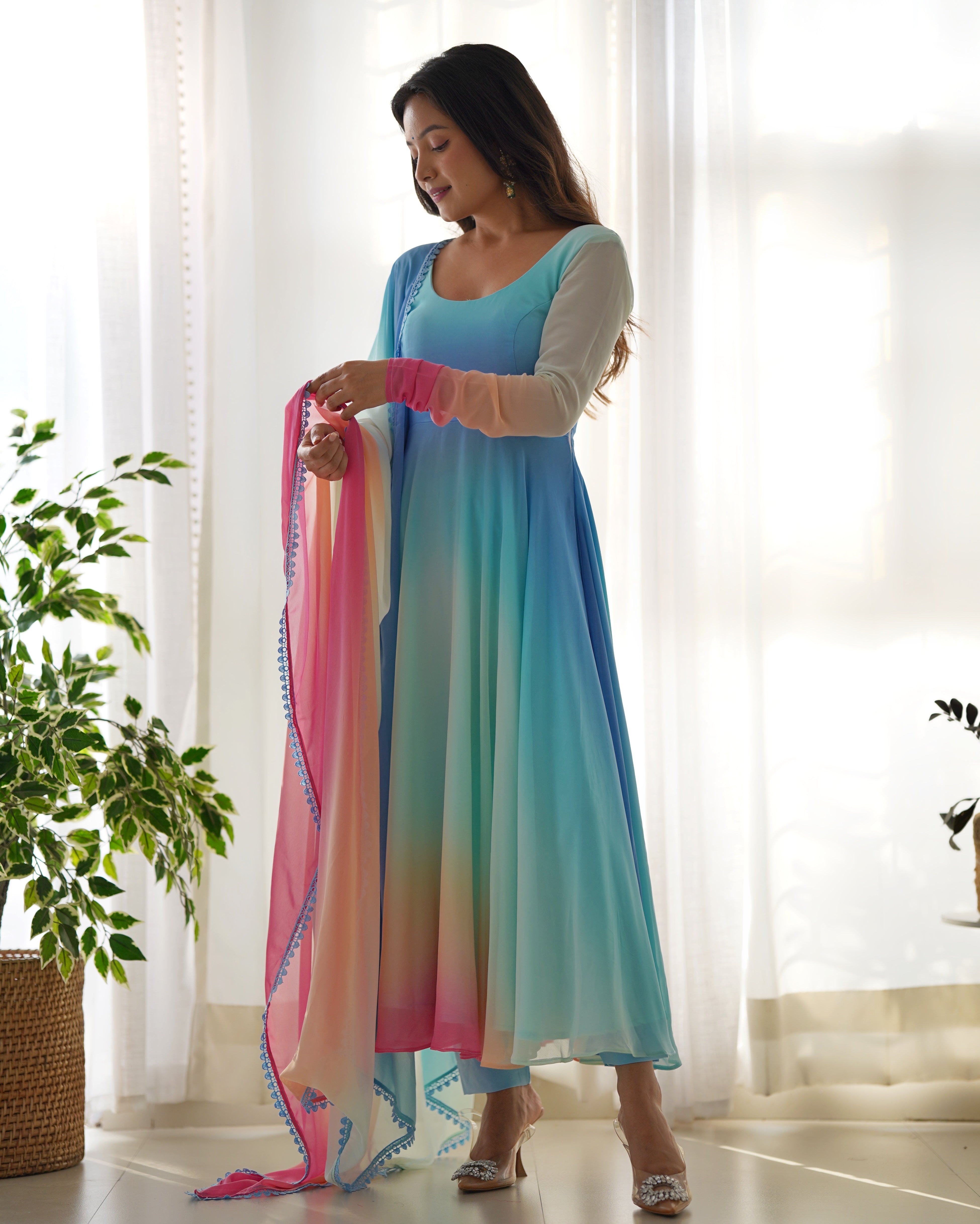 Fashion Book Present colourfull lightweight & fresh look outfit is perfect for upcoming festivities and weddings which provides you more comfort and style