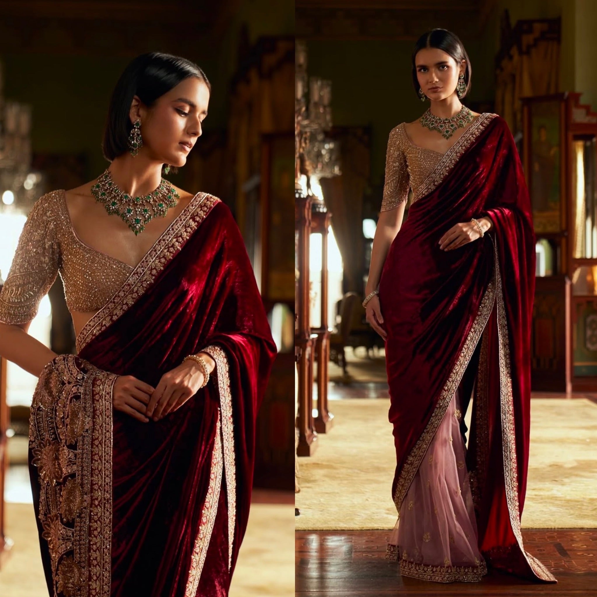 Stunning velvet Saree