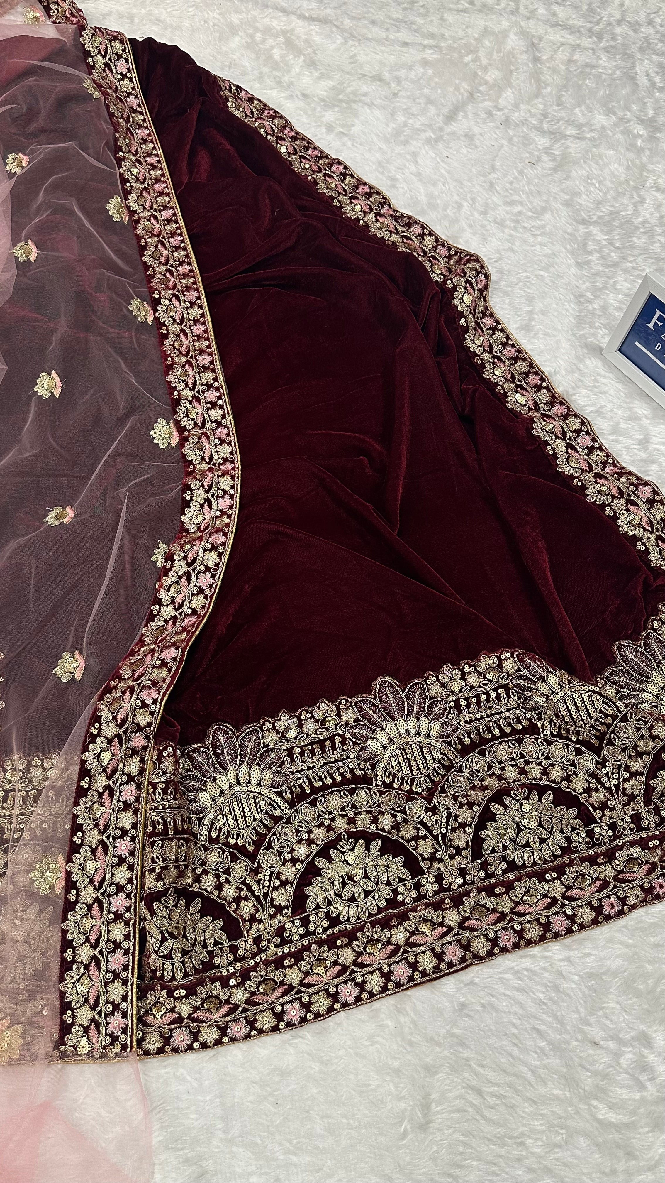Stunning velvet Saree