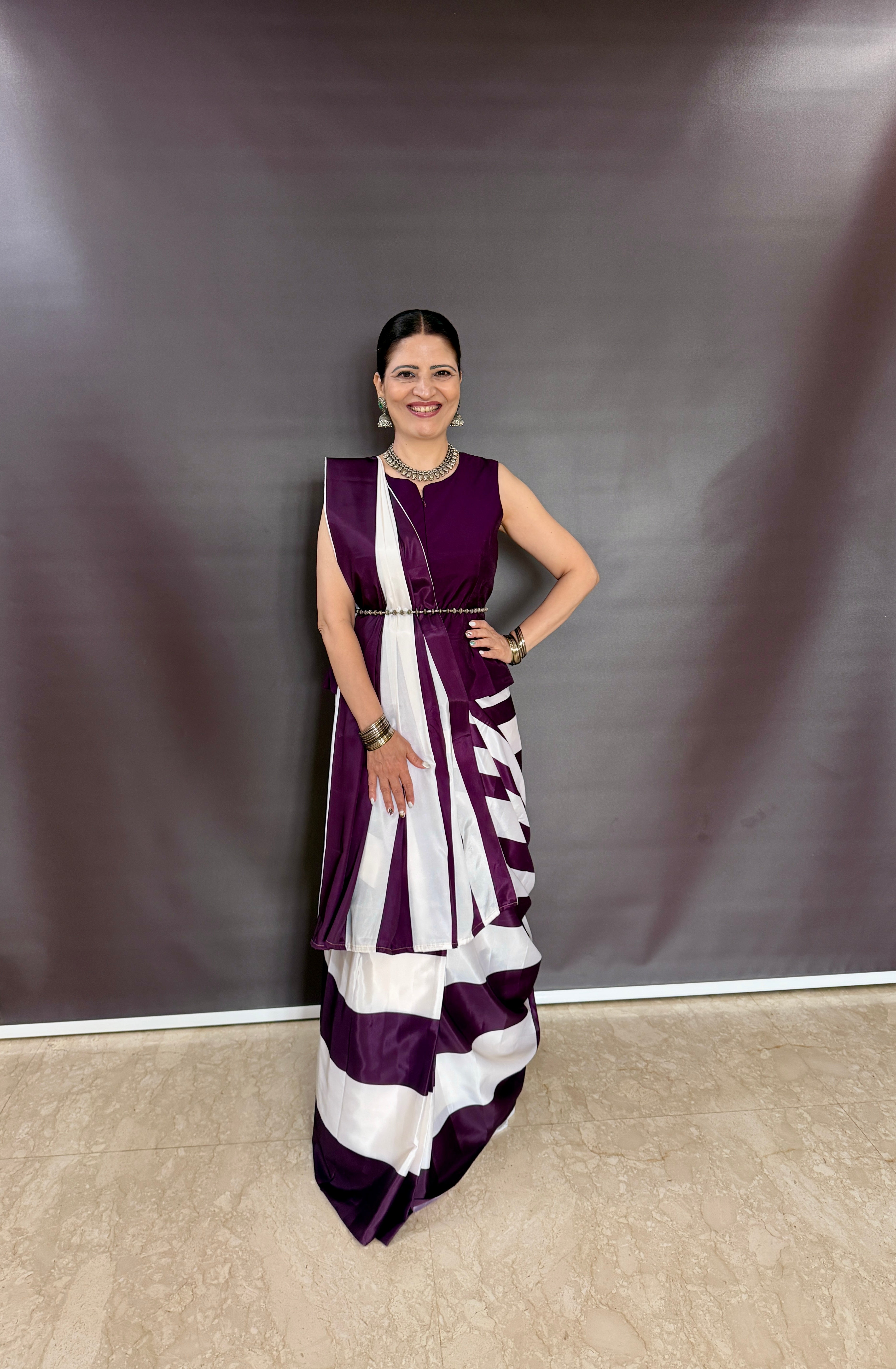 Magical zip go blouse with stunning ready to wear saree