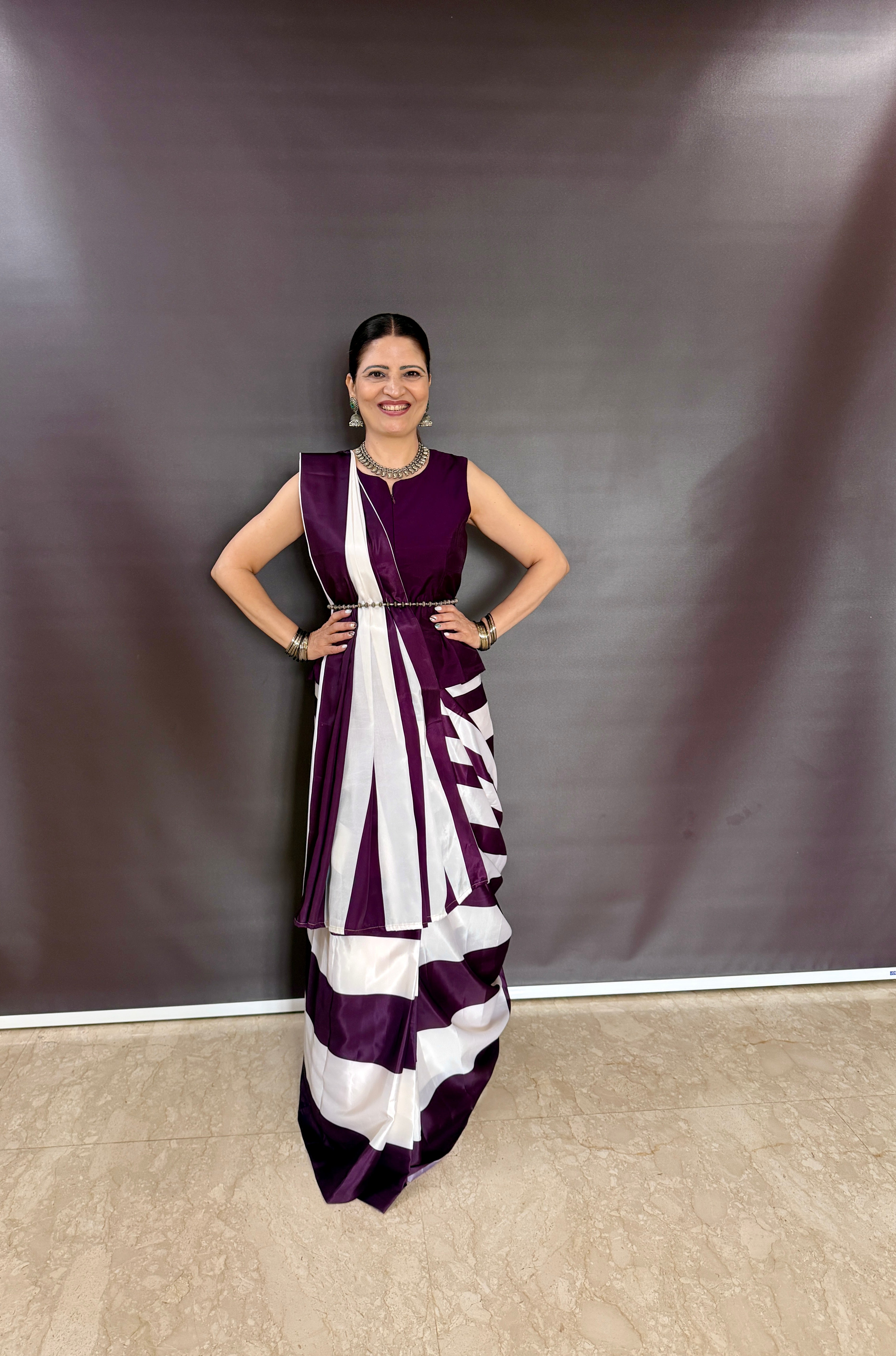 Magical zip go blouse with stunning ready to wear saree