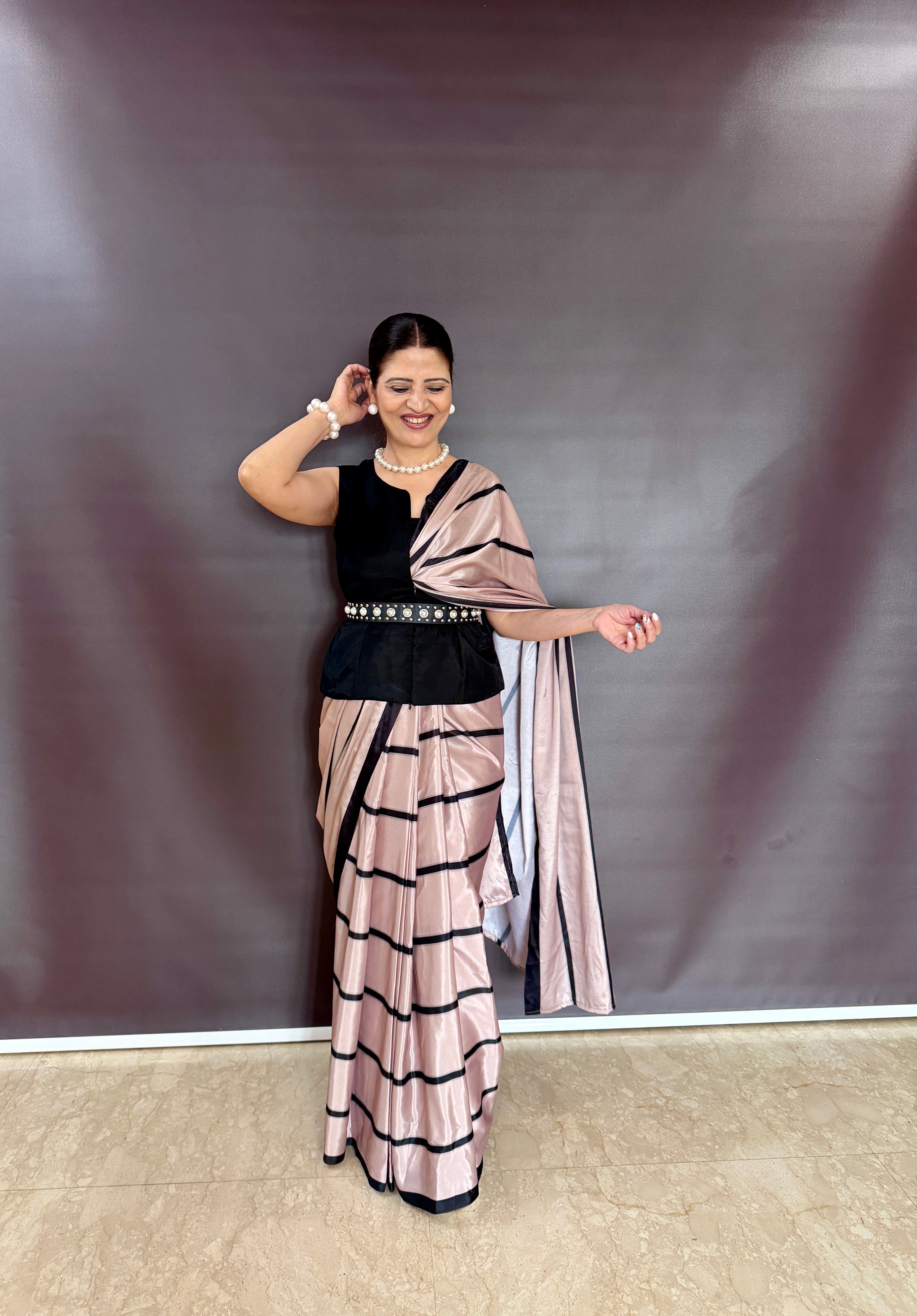 Magical zip go blouse with stunning ready to wear saree