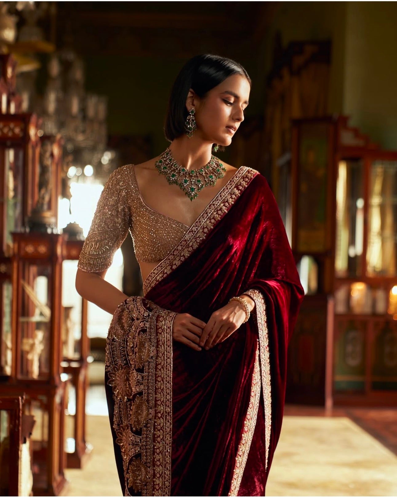 Stunning velvet Saree