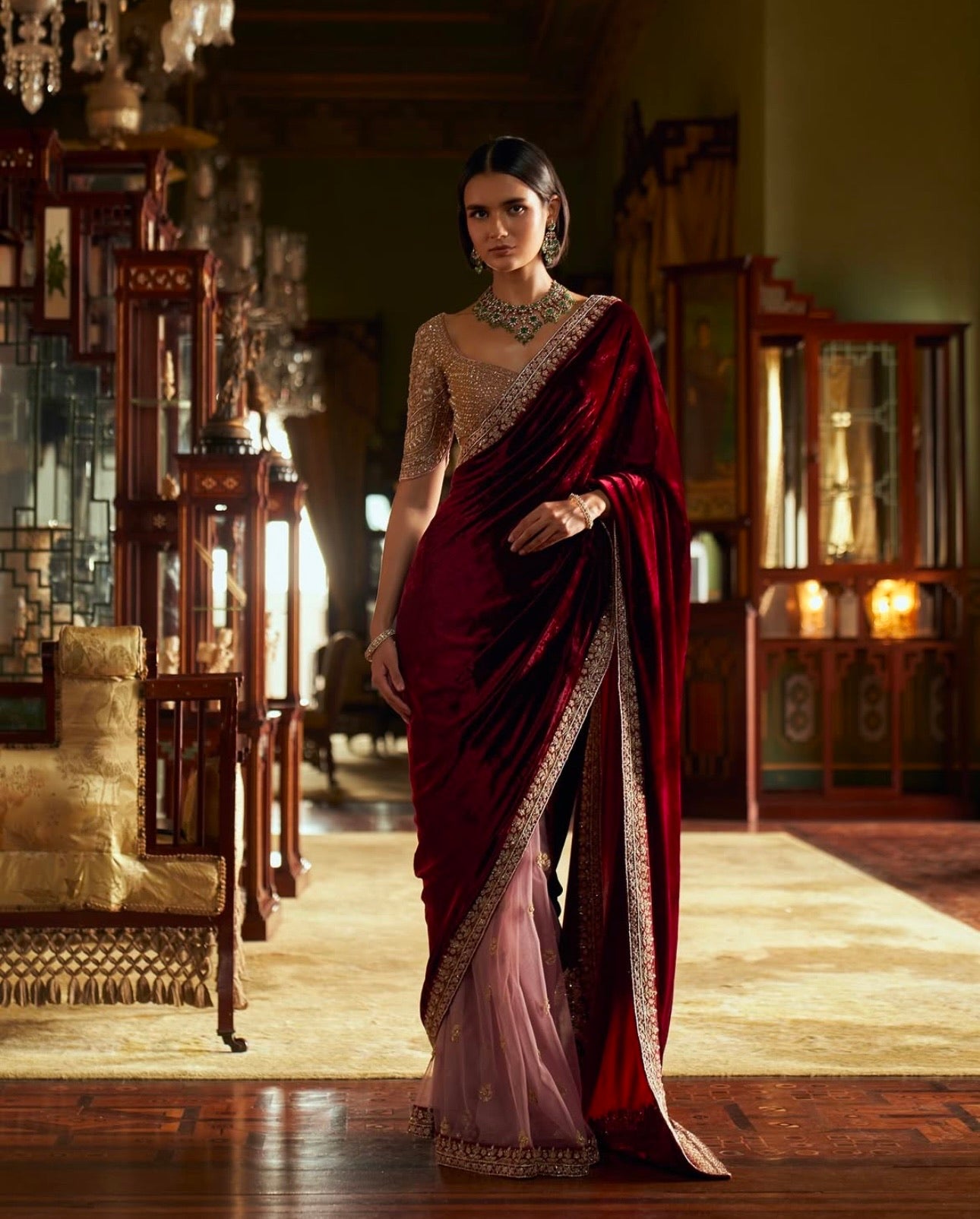 Stunning velvet Saree